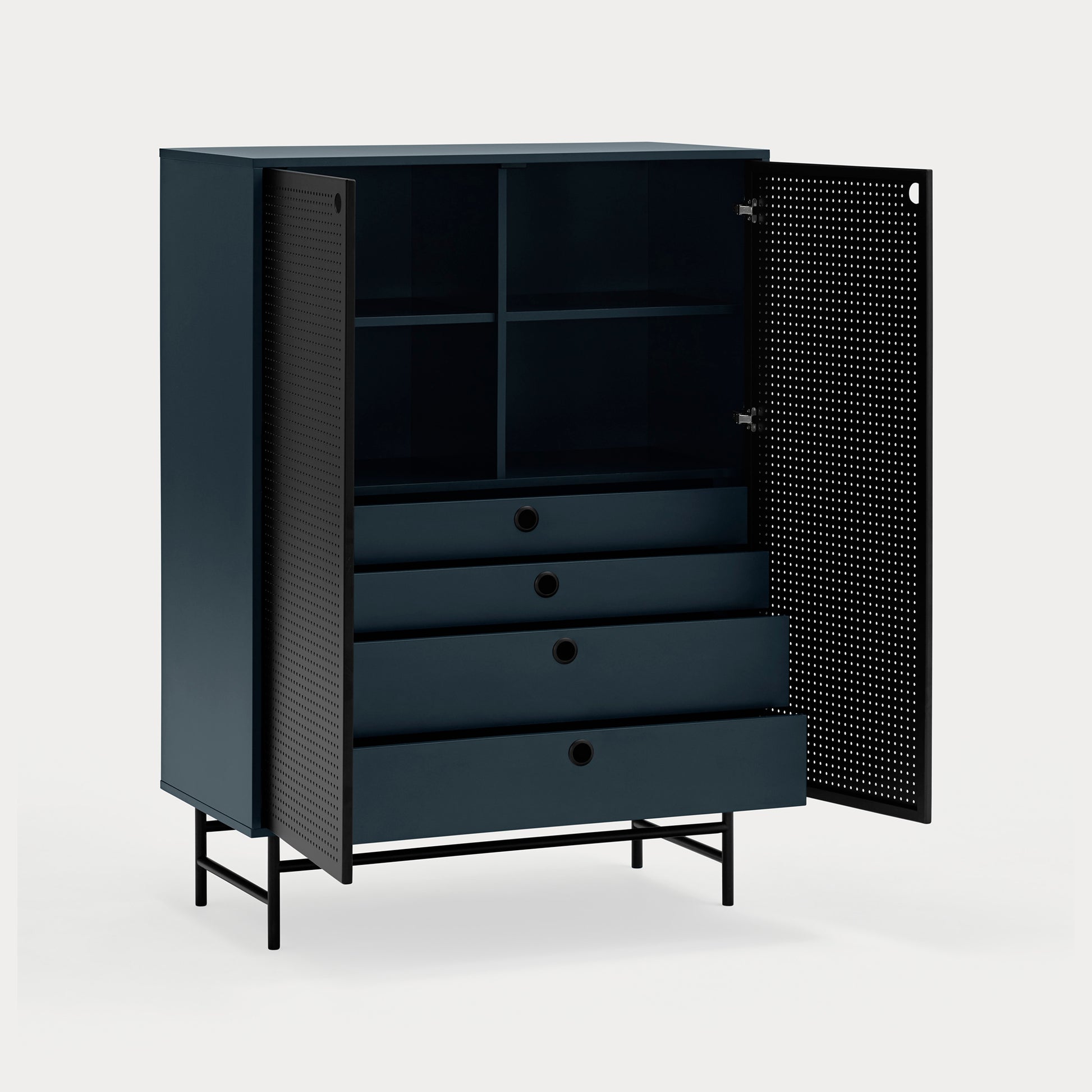 PUNTO Cabinet black/dark blue - detail