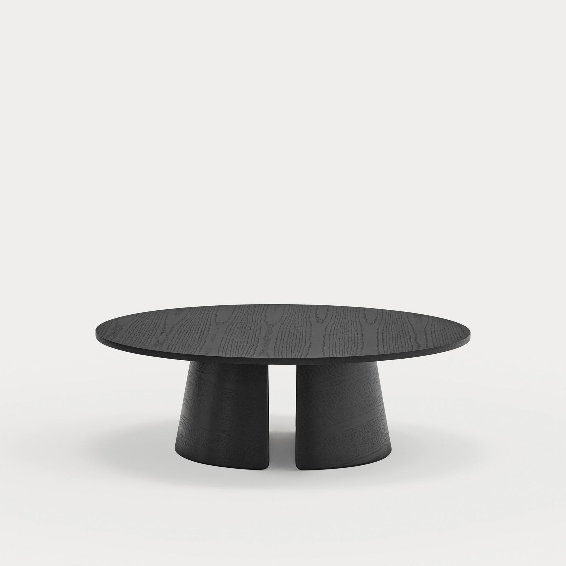CEP Round coffee table black - front