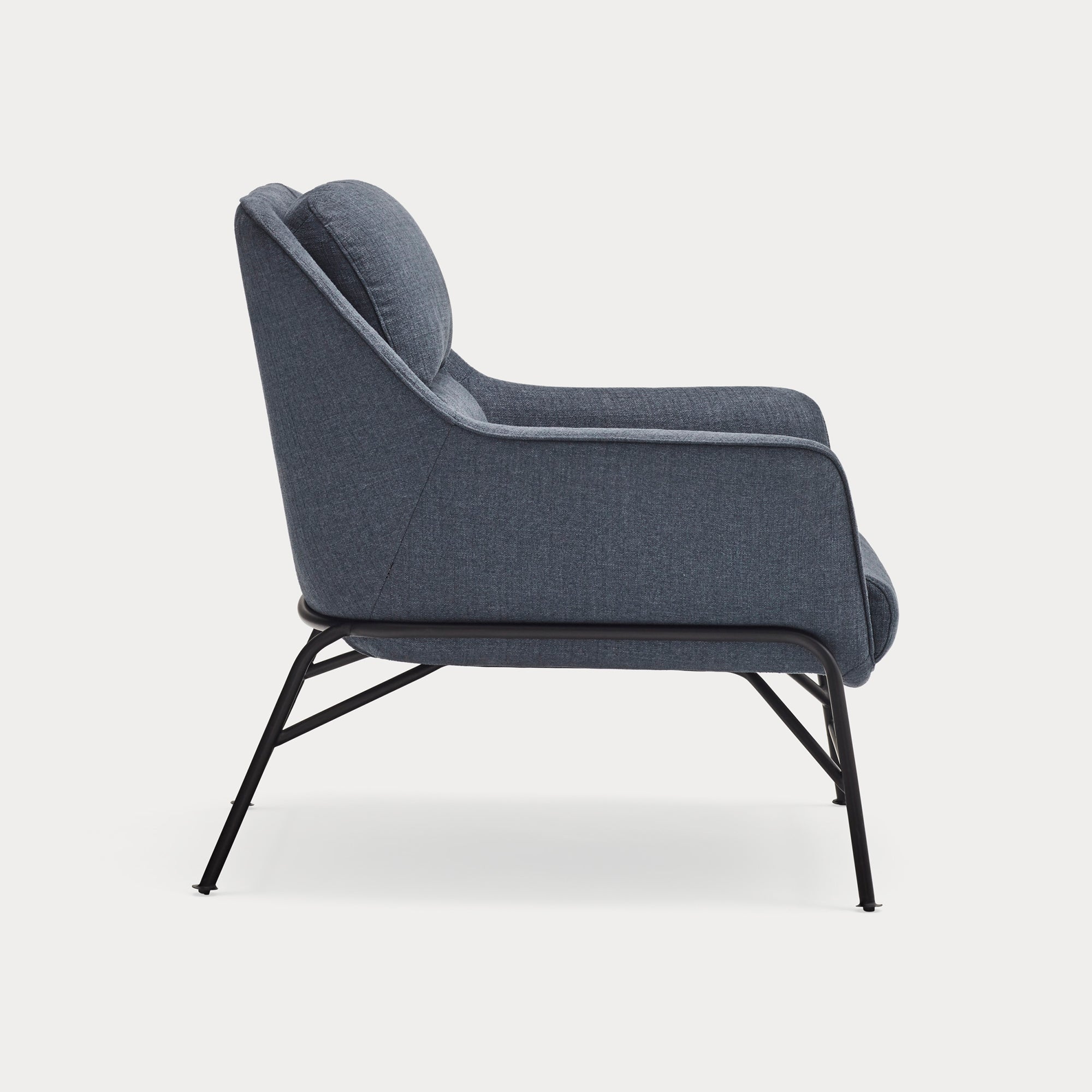 SADIRA Armchair petroleum blue - side