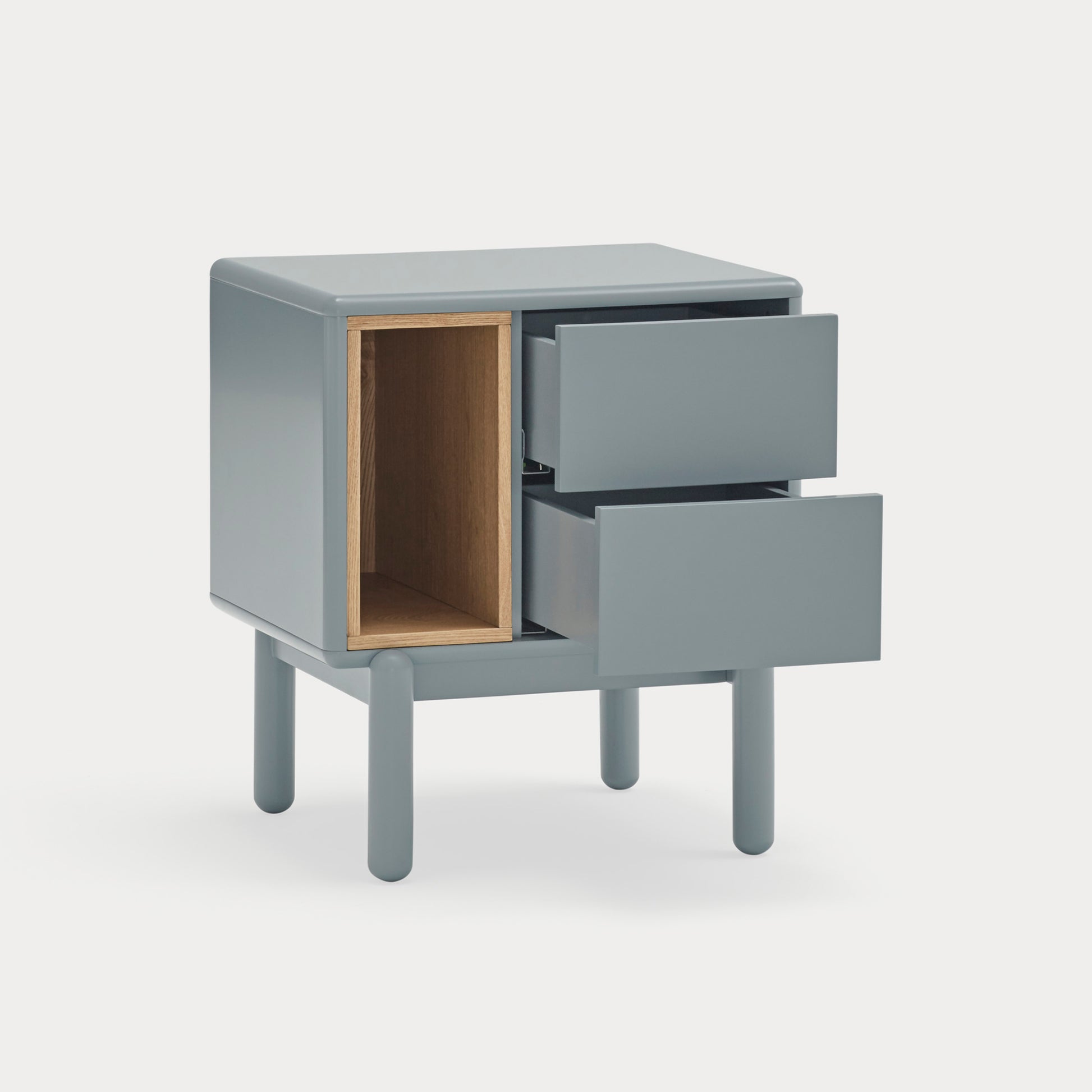 CORVO Bedside table pearl grey - detail
