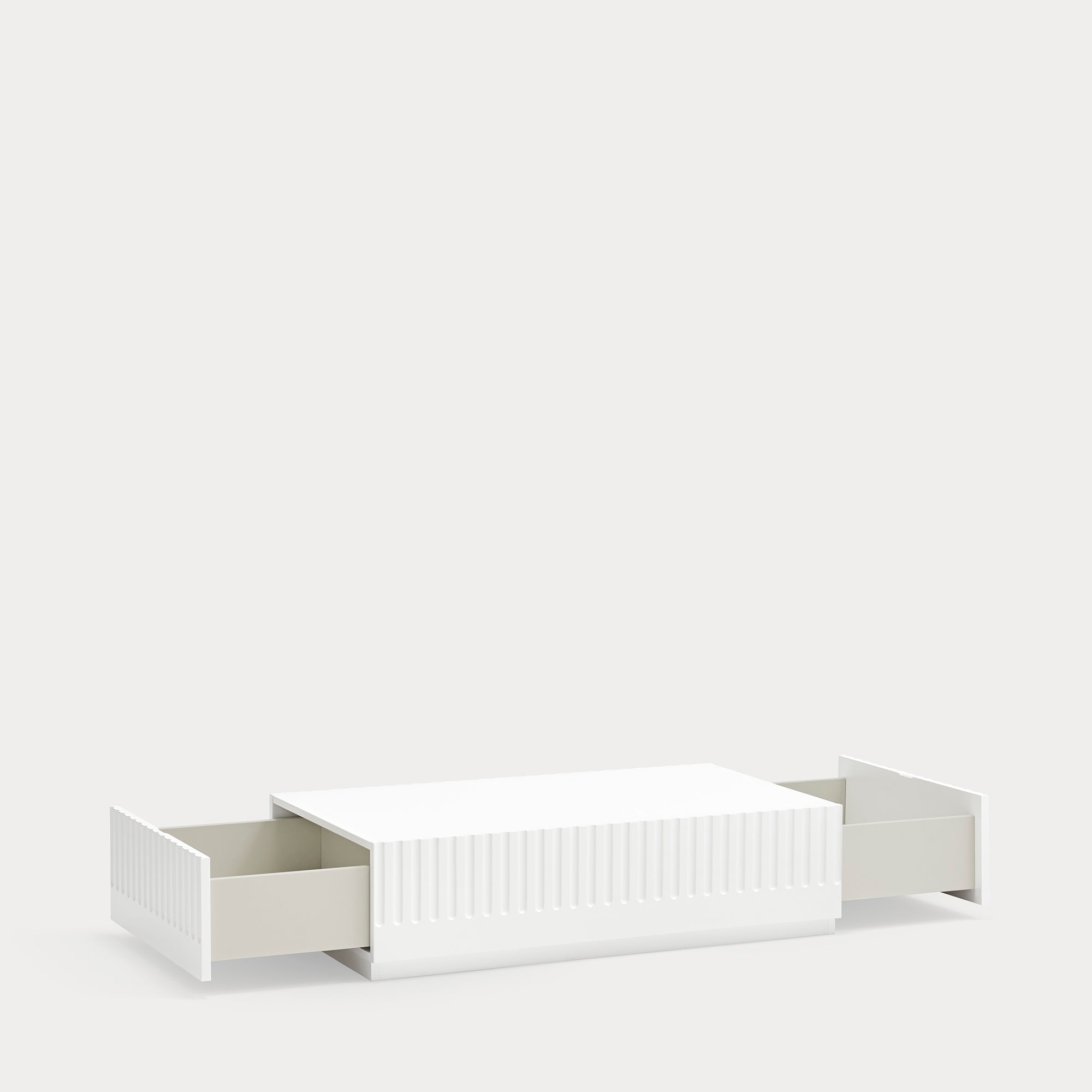DORIC Coffee table white/cream interior - corner