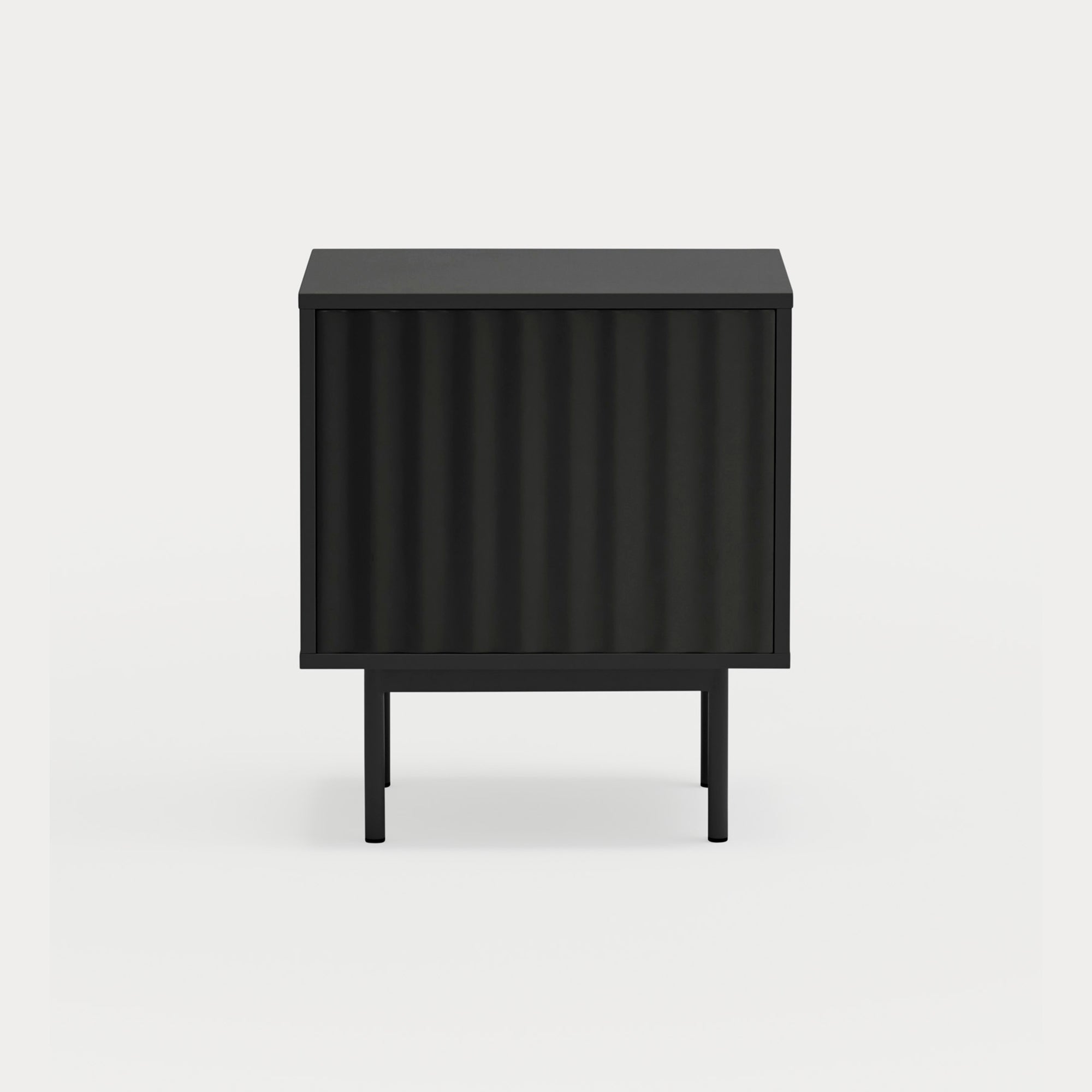 SIERRA Bedside table black - front