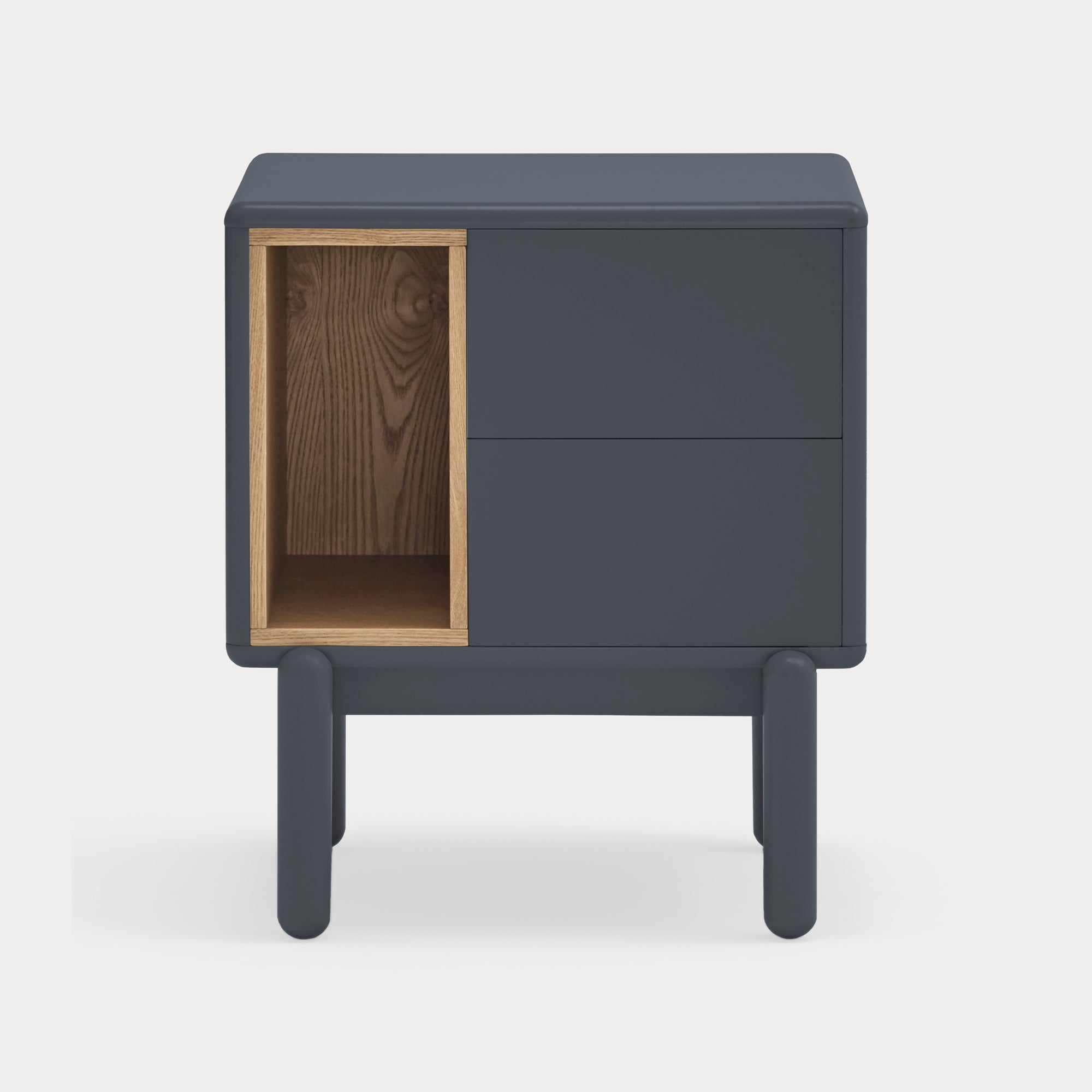 CORVO Bedside table anthracite gray - front