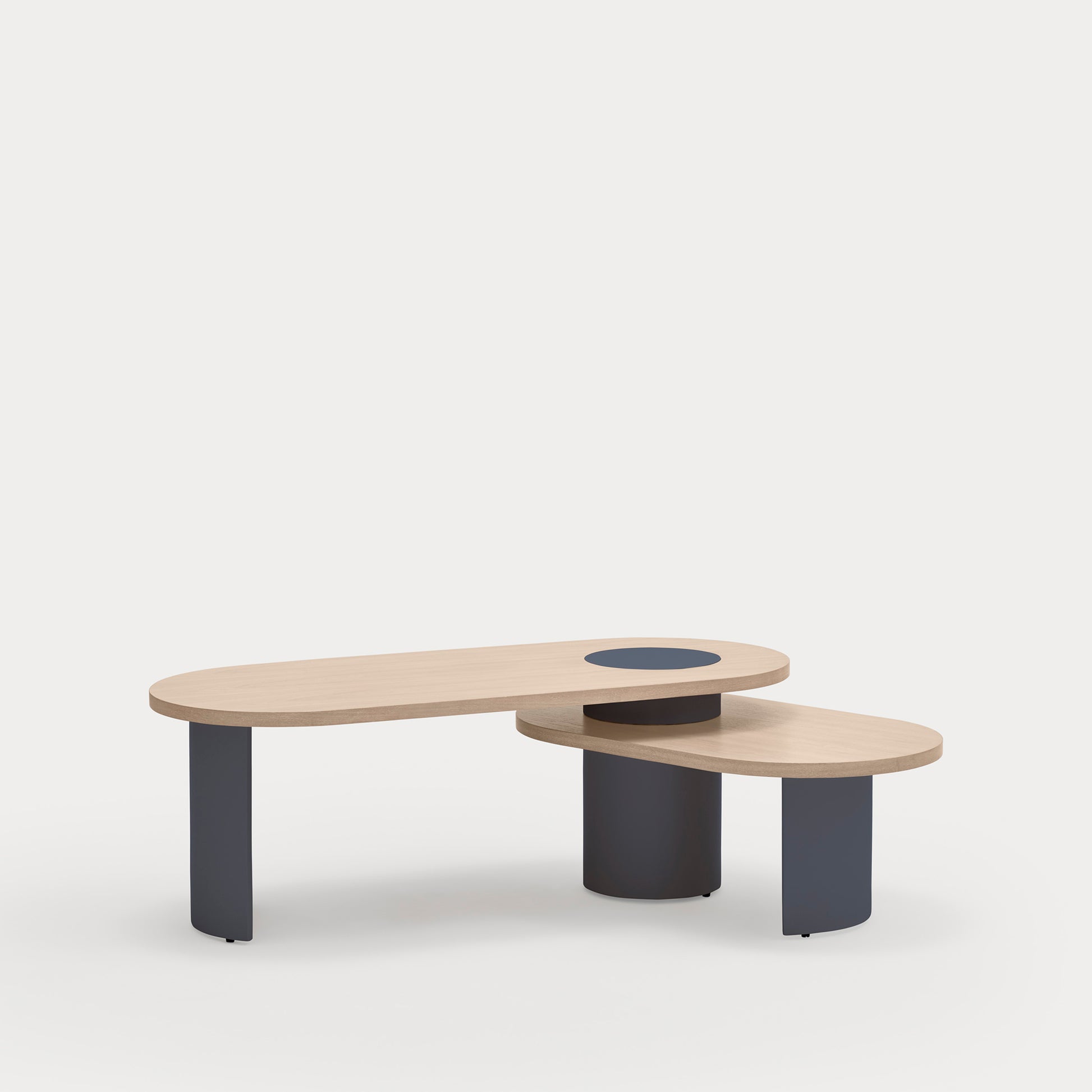 NORI Coffee table light natural-blue legs - detail