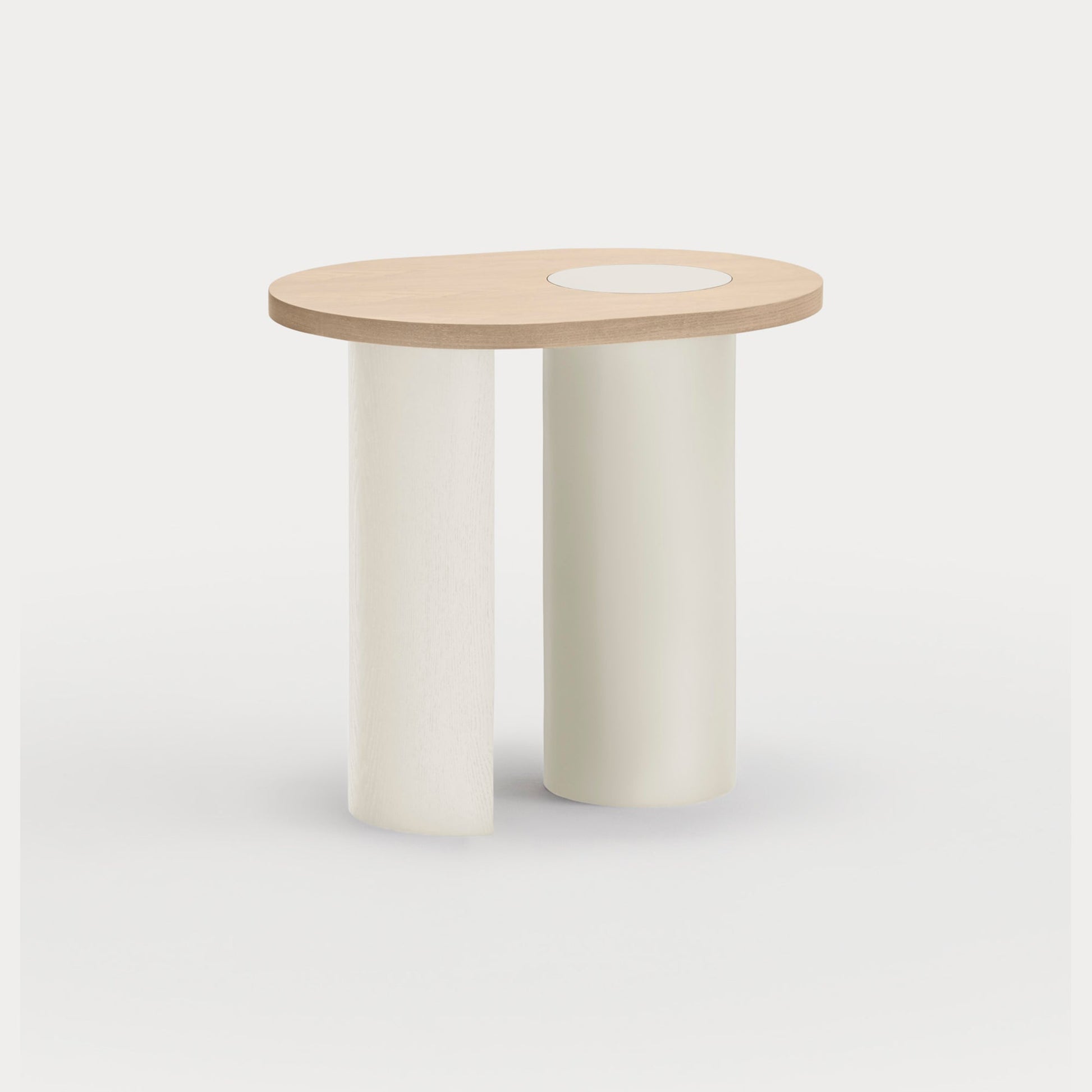 NORI End table light natural-cream legs - corner