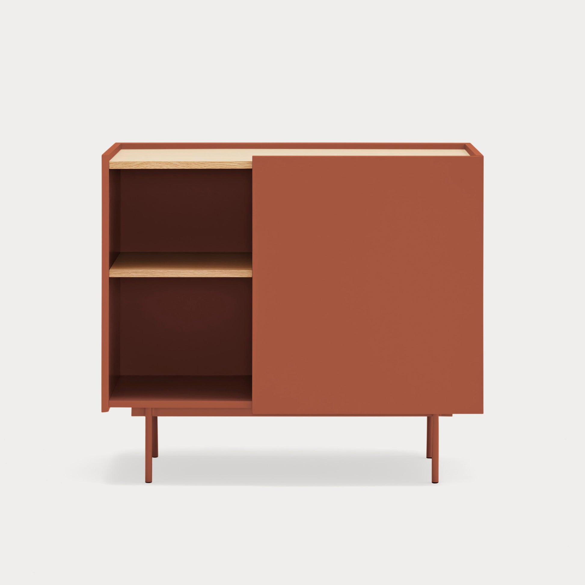 OTTO Chest brick/oak - front
