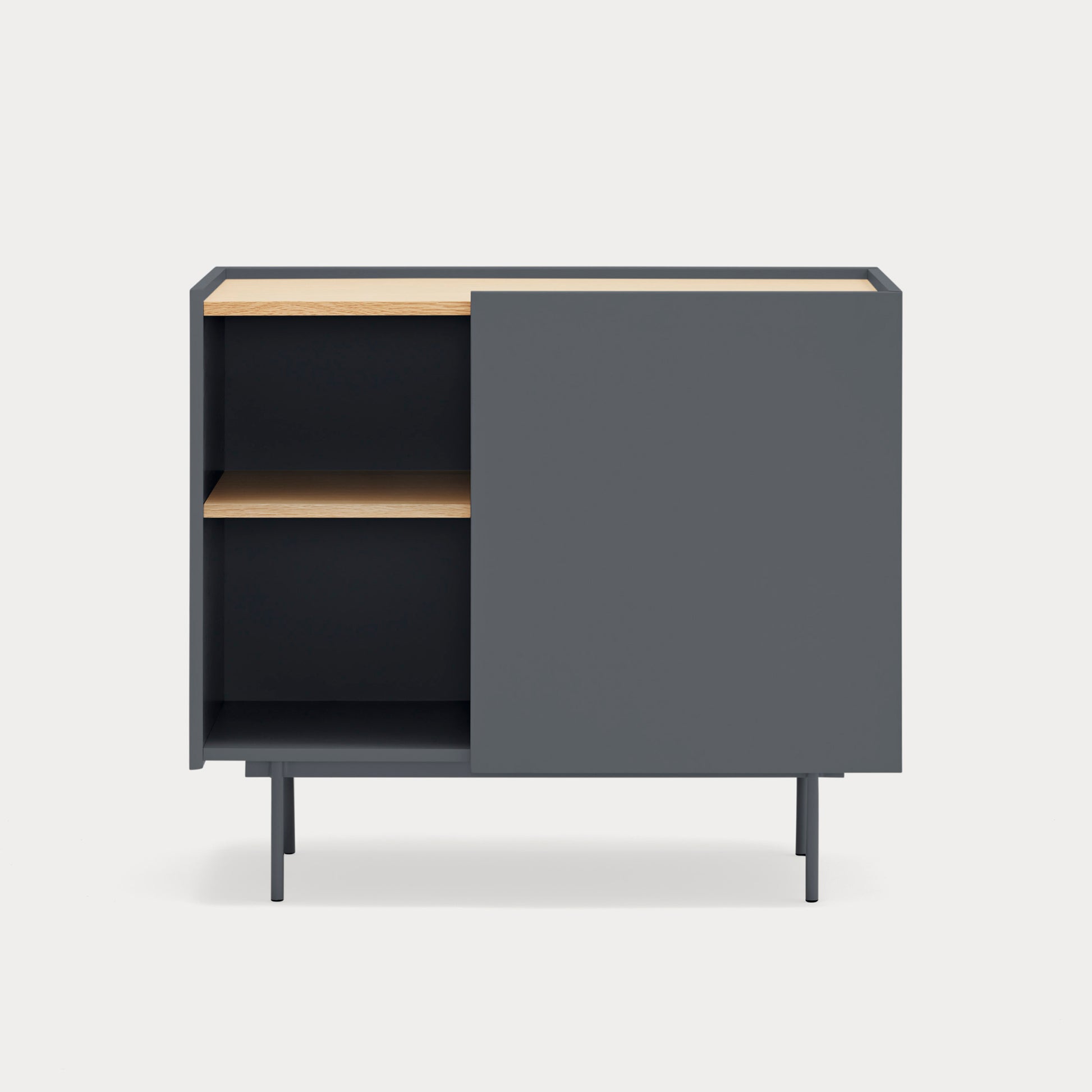 OTTO Chest anthracite gray/oak - front