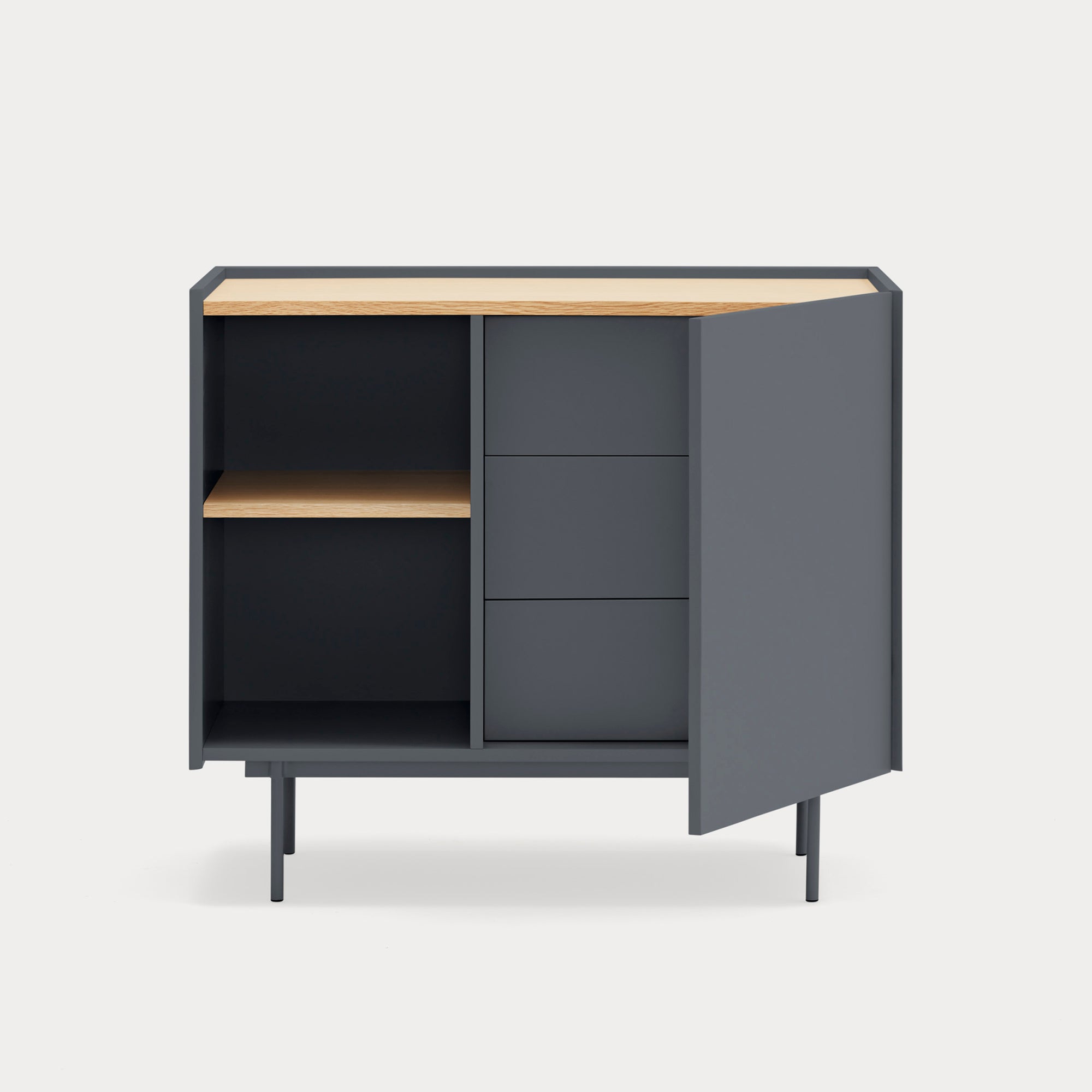 OTTO Chest anthracite gray/oak - detail