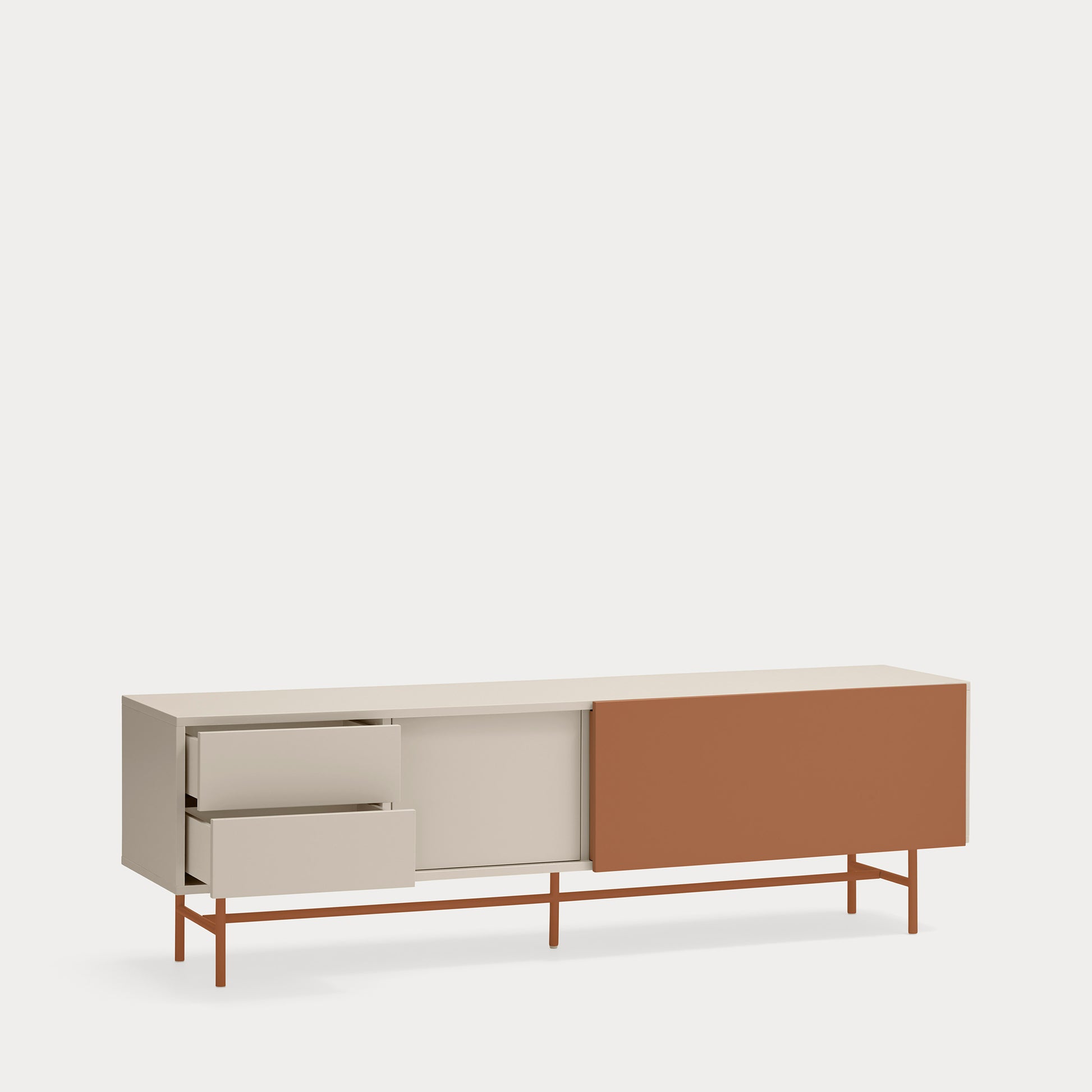 NUBE TV Cabinet sand/clay - corner