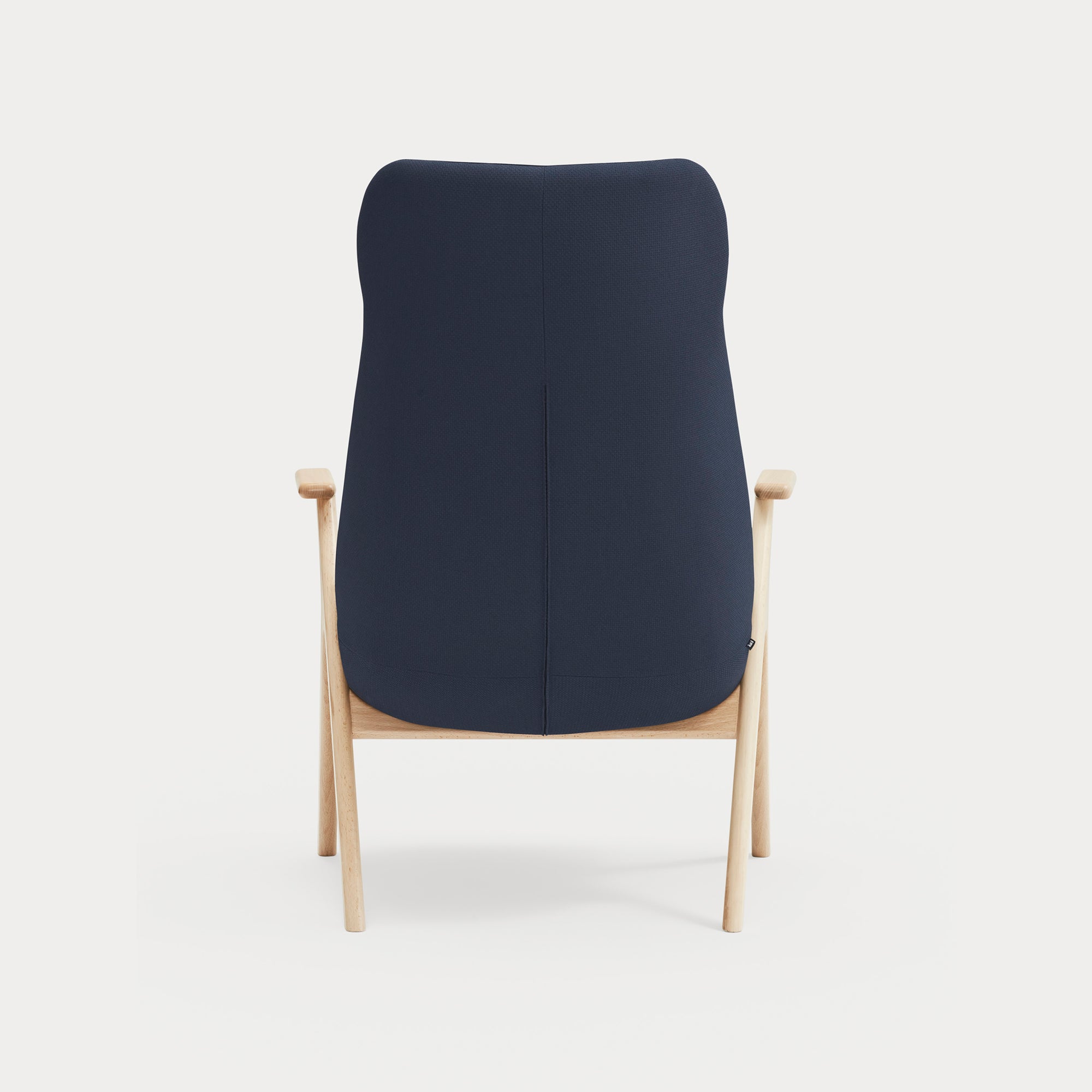 DINS Armchair wood dark blue - back