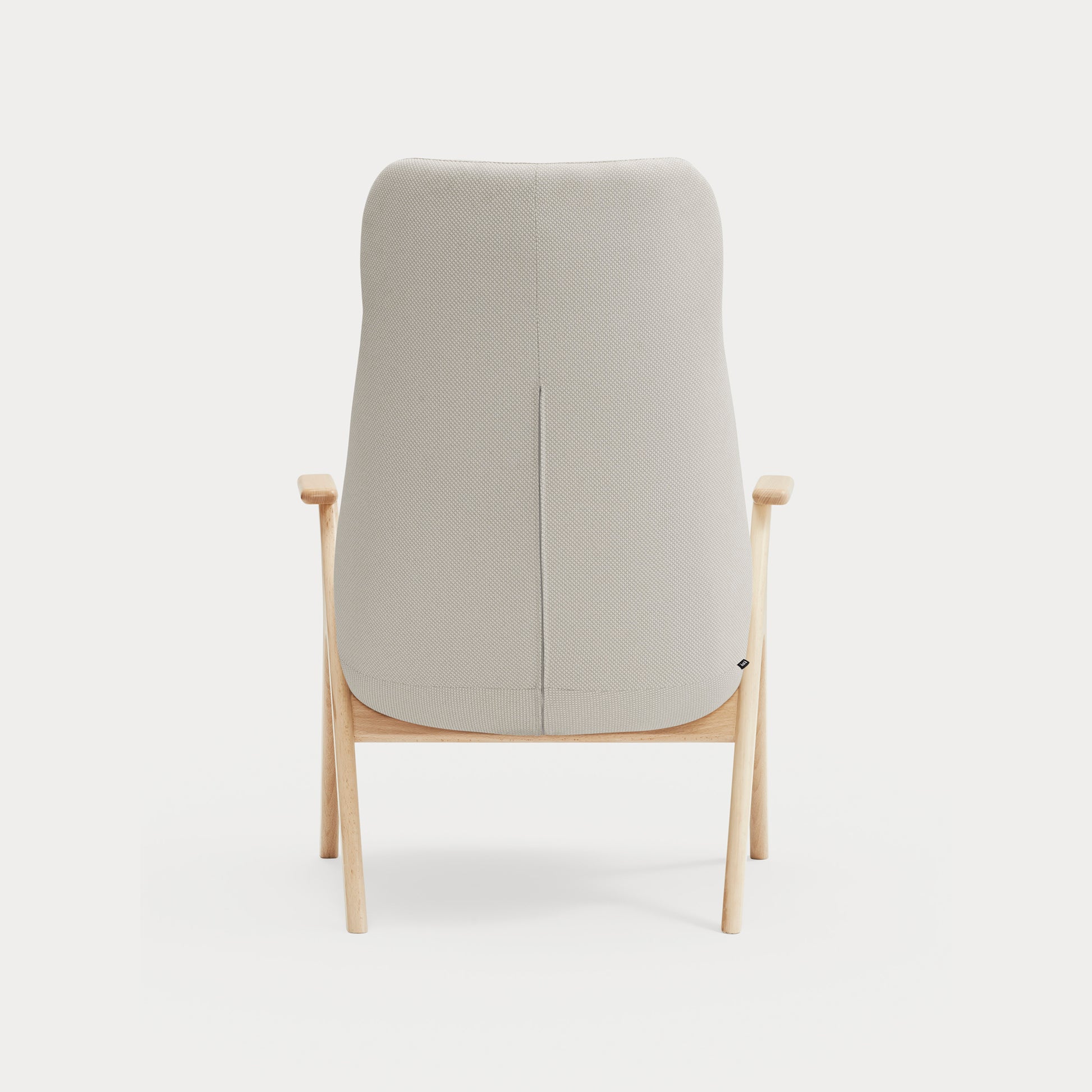 DINS Armchair wood cream - back