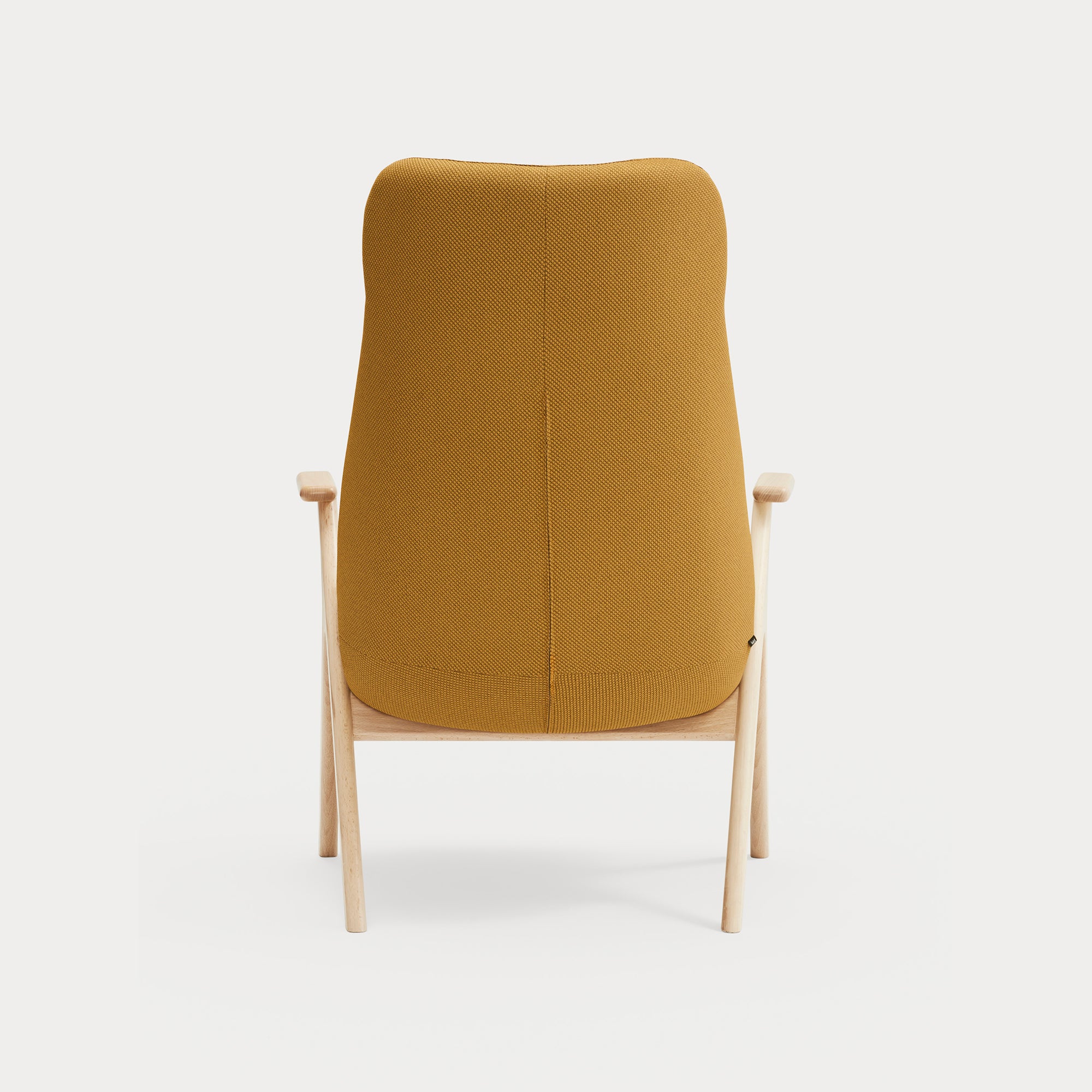 DINS Armchair wood mustard - back