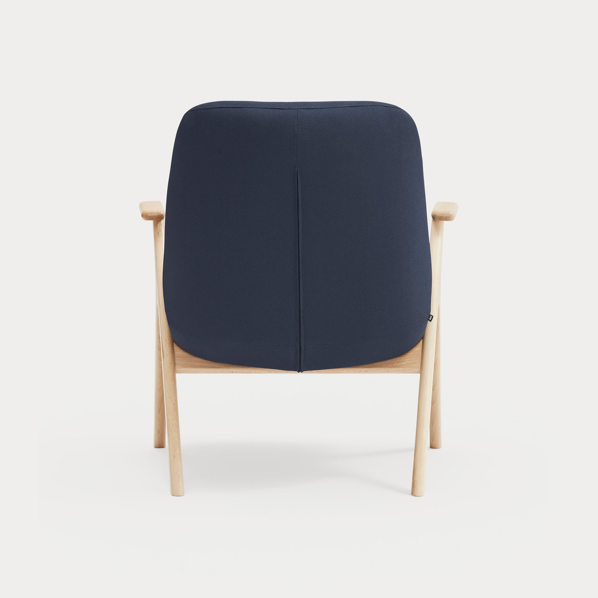 DINS Armchair wood s dark blue - back