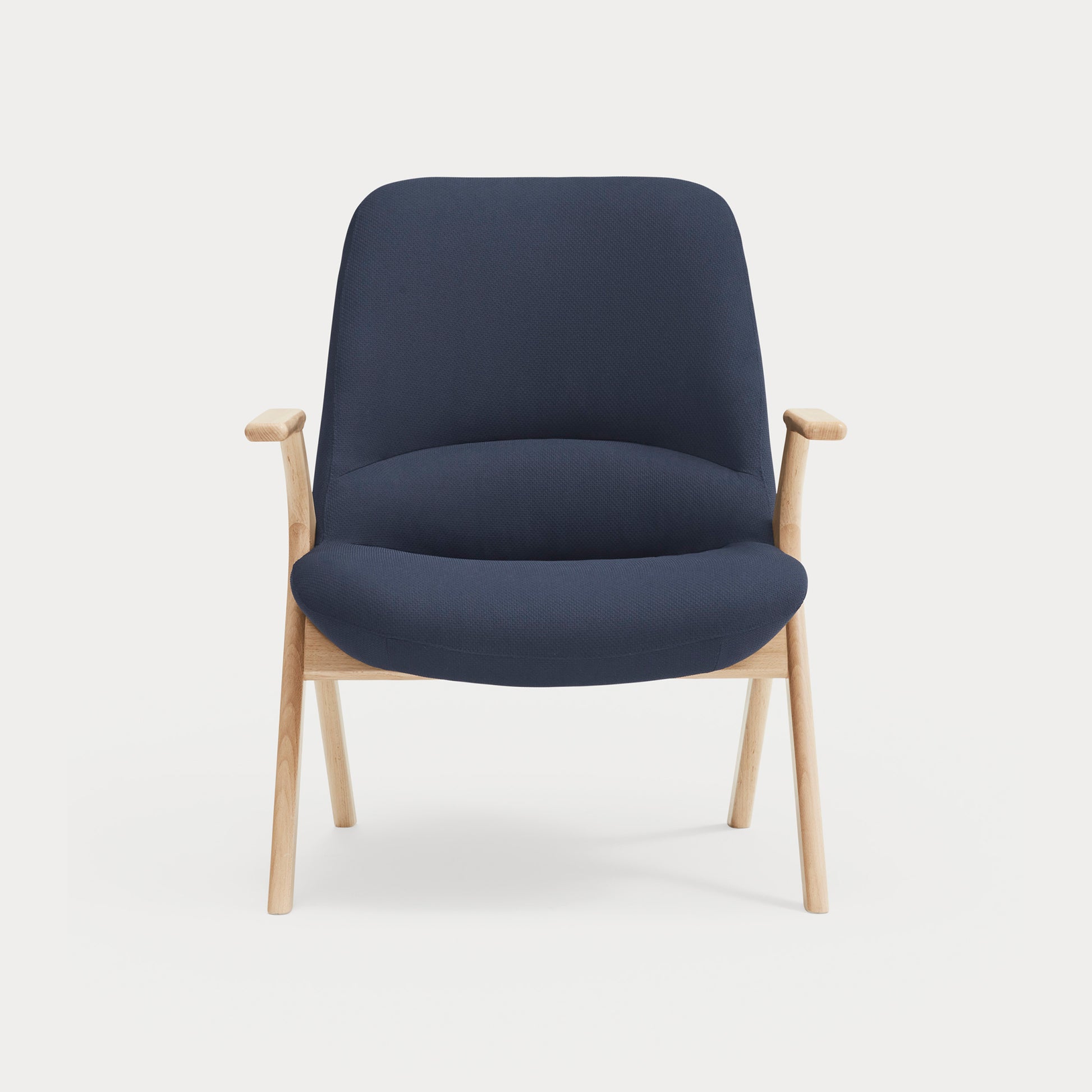 DINS Armchair wood s dark blue - front