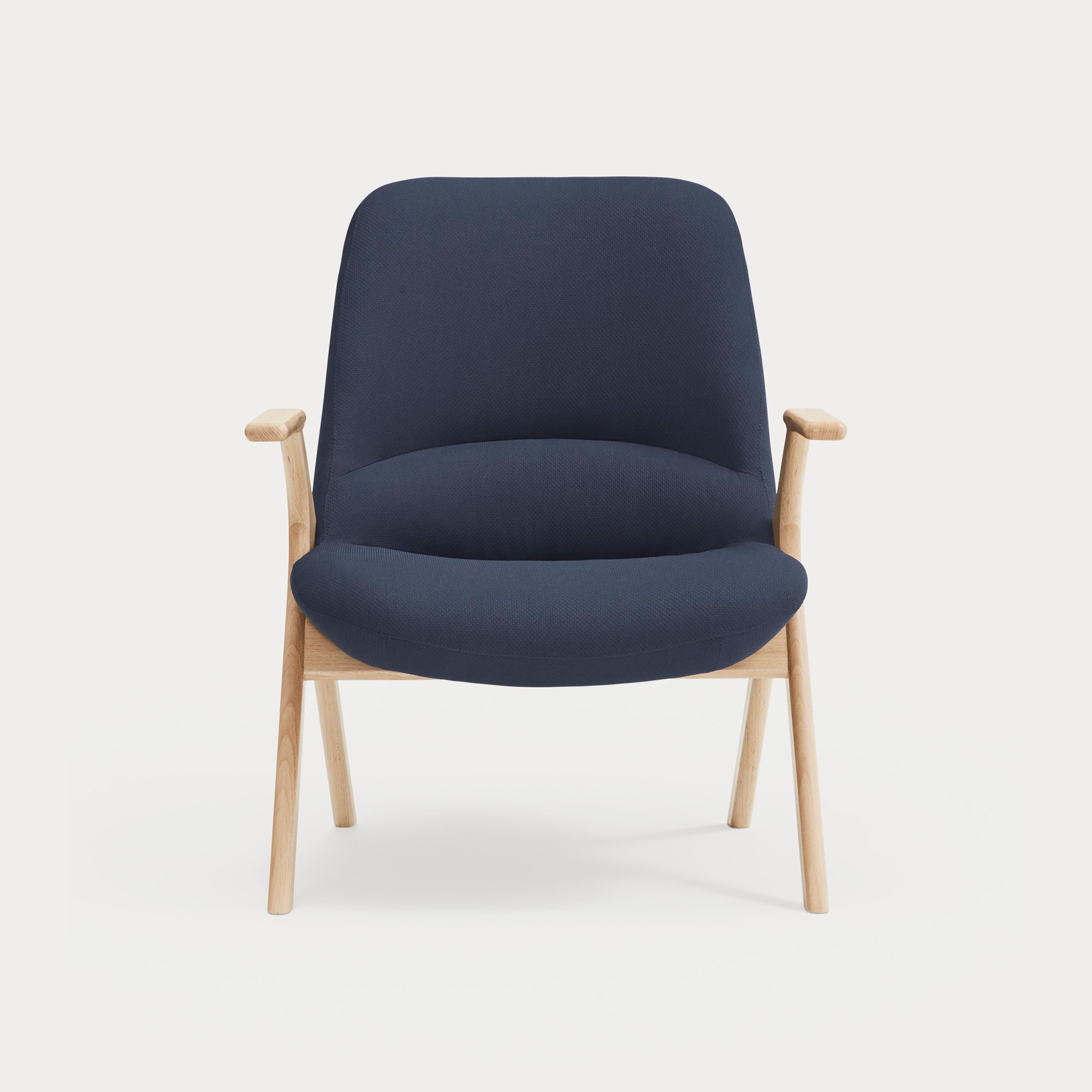 DINS Armchair wood s dark blue - front