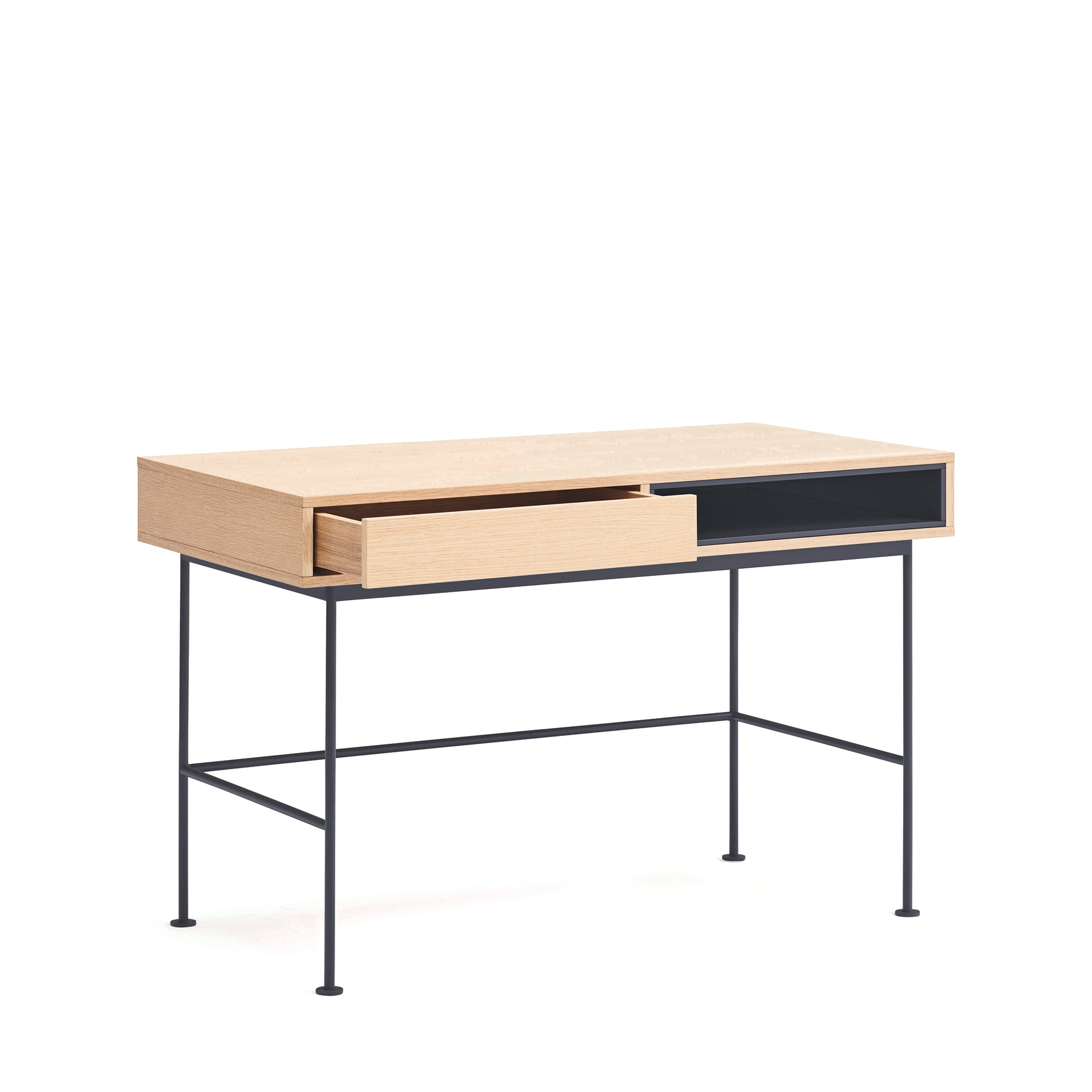 YOKO Desk oak/anthracite gray - corner