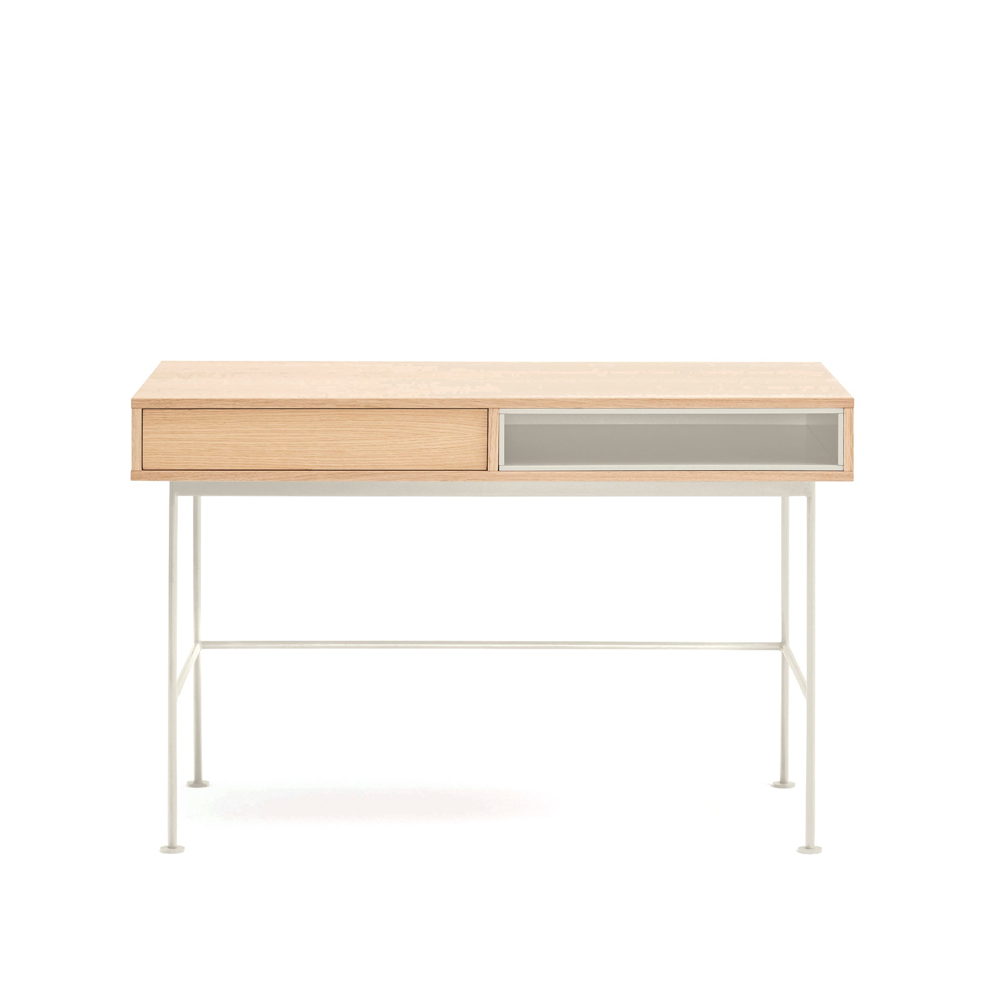 YOKO Desk oak/cream - front