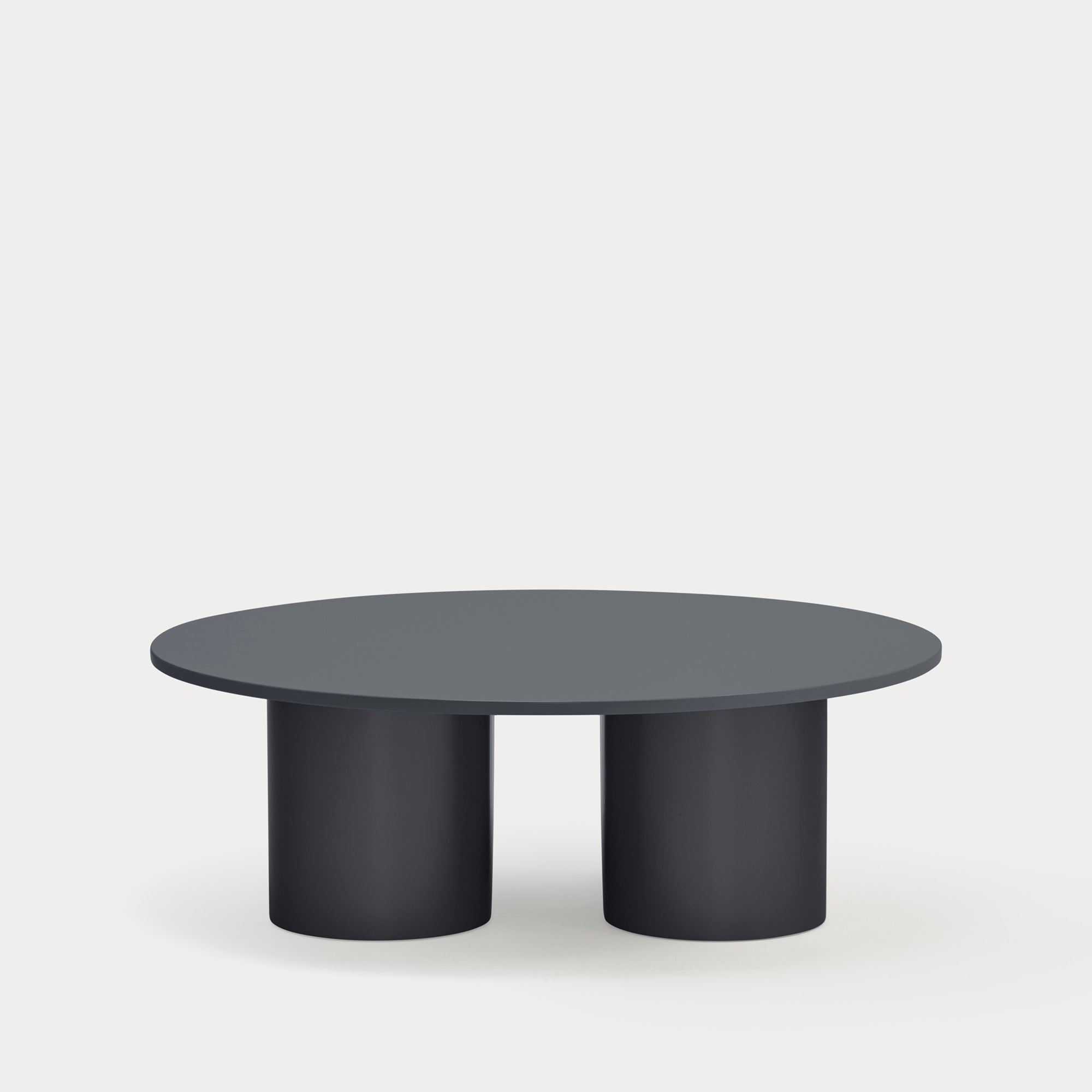 TOTEM Round Coffee table anthracite gray - front