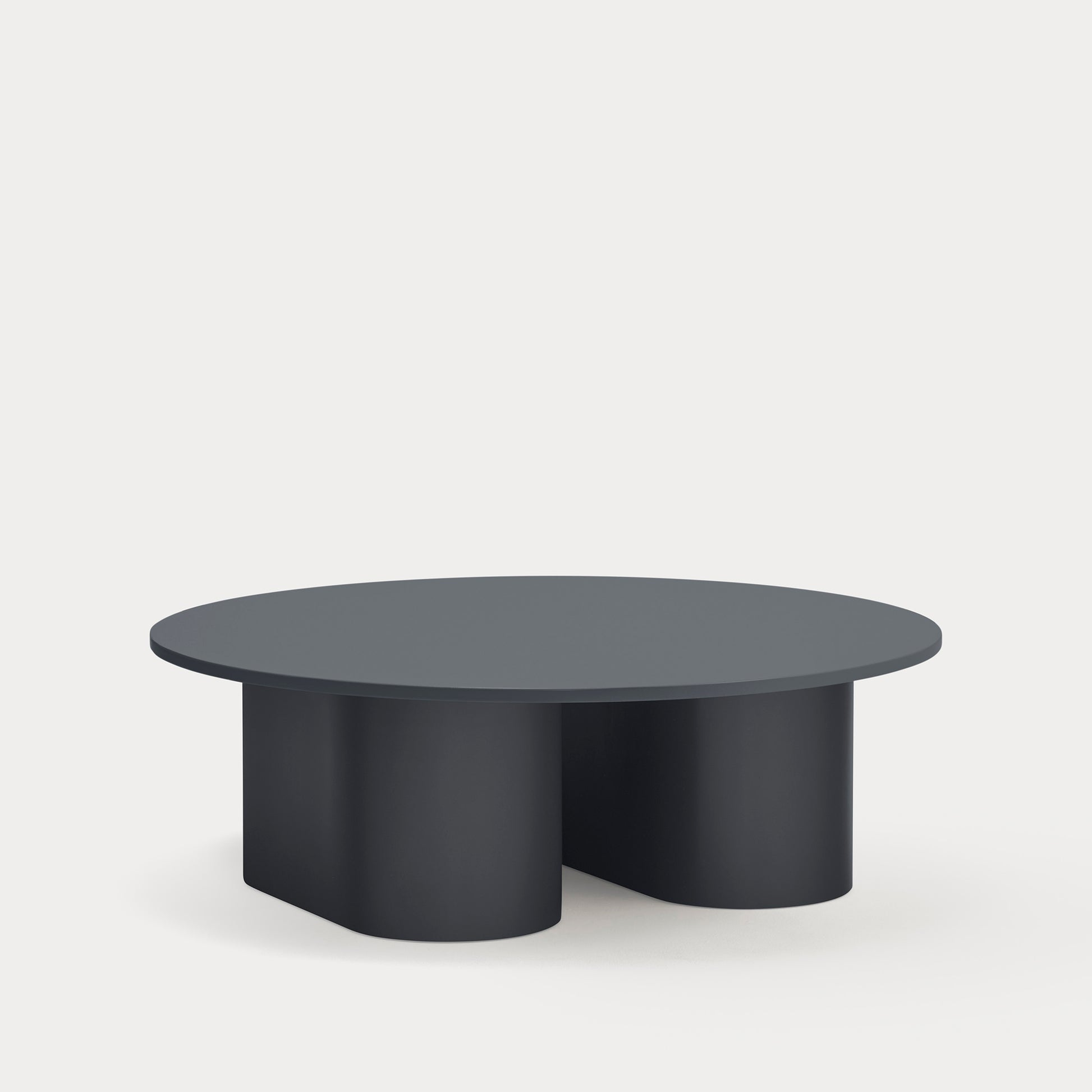 TOTEM Round Coffee table anthracite gray - corner