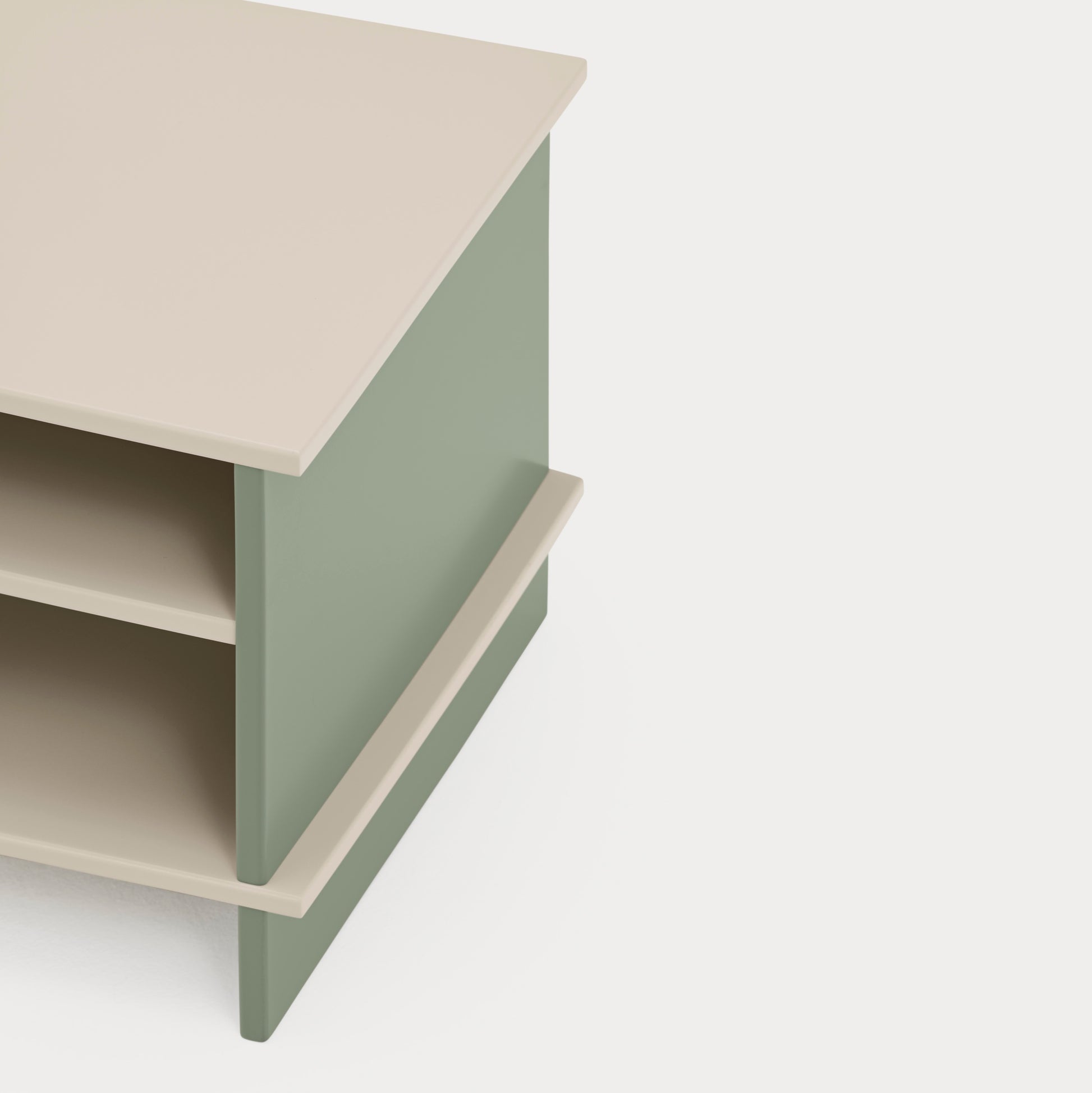 INARI Bedside table sand/green - detail