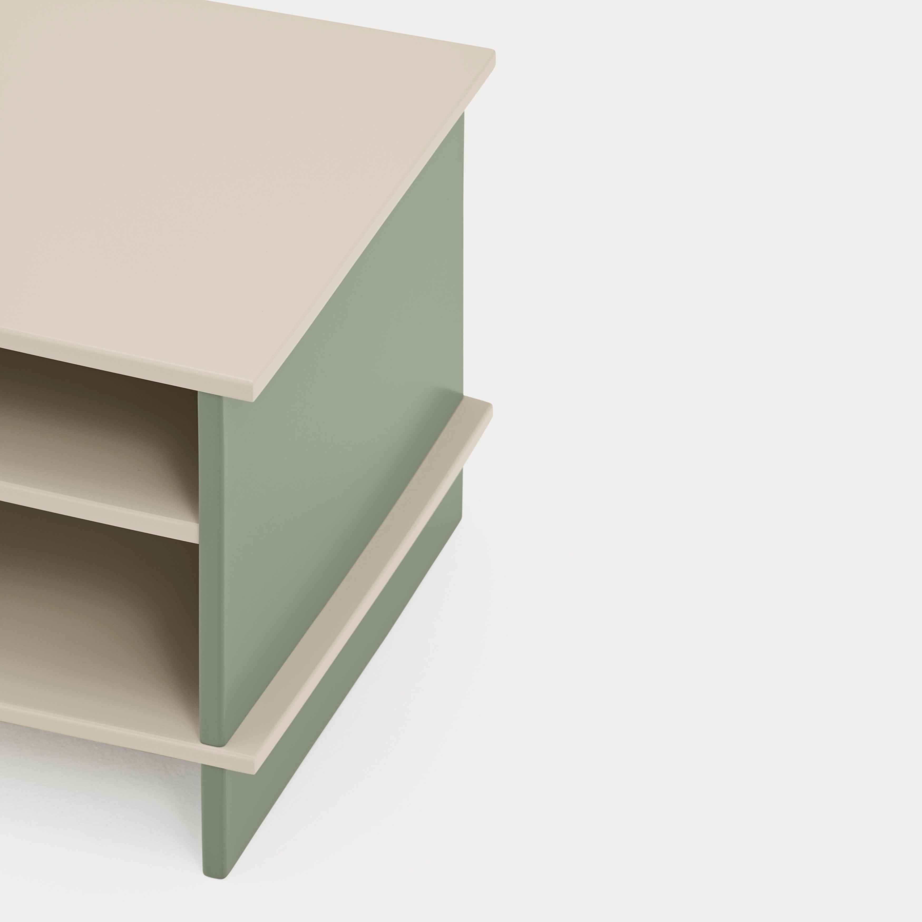 INARI Bedside table sand/green - detail