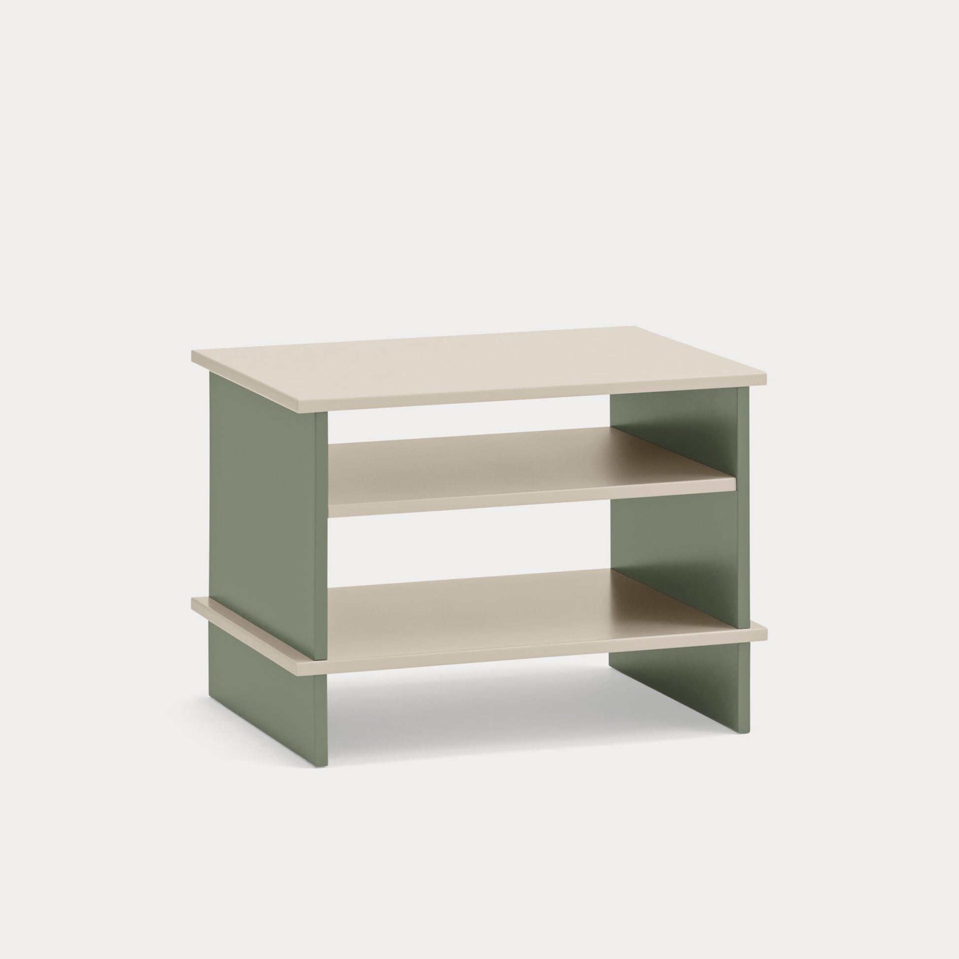 INARI Bedside table sand/green - corner