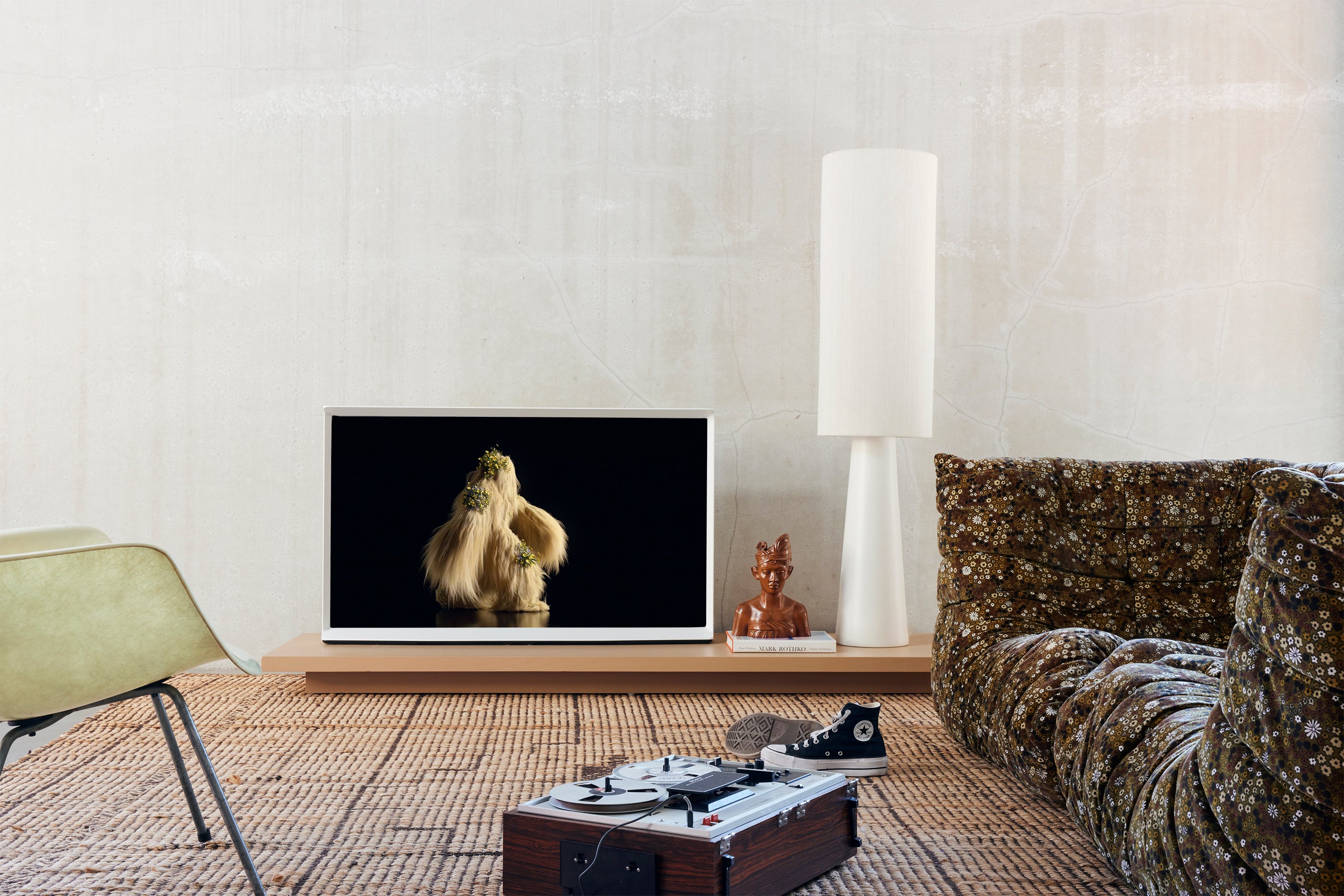 Cylinder lamp shade natural XL - front