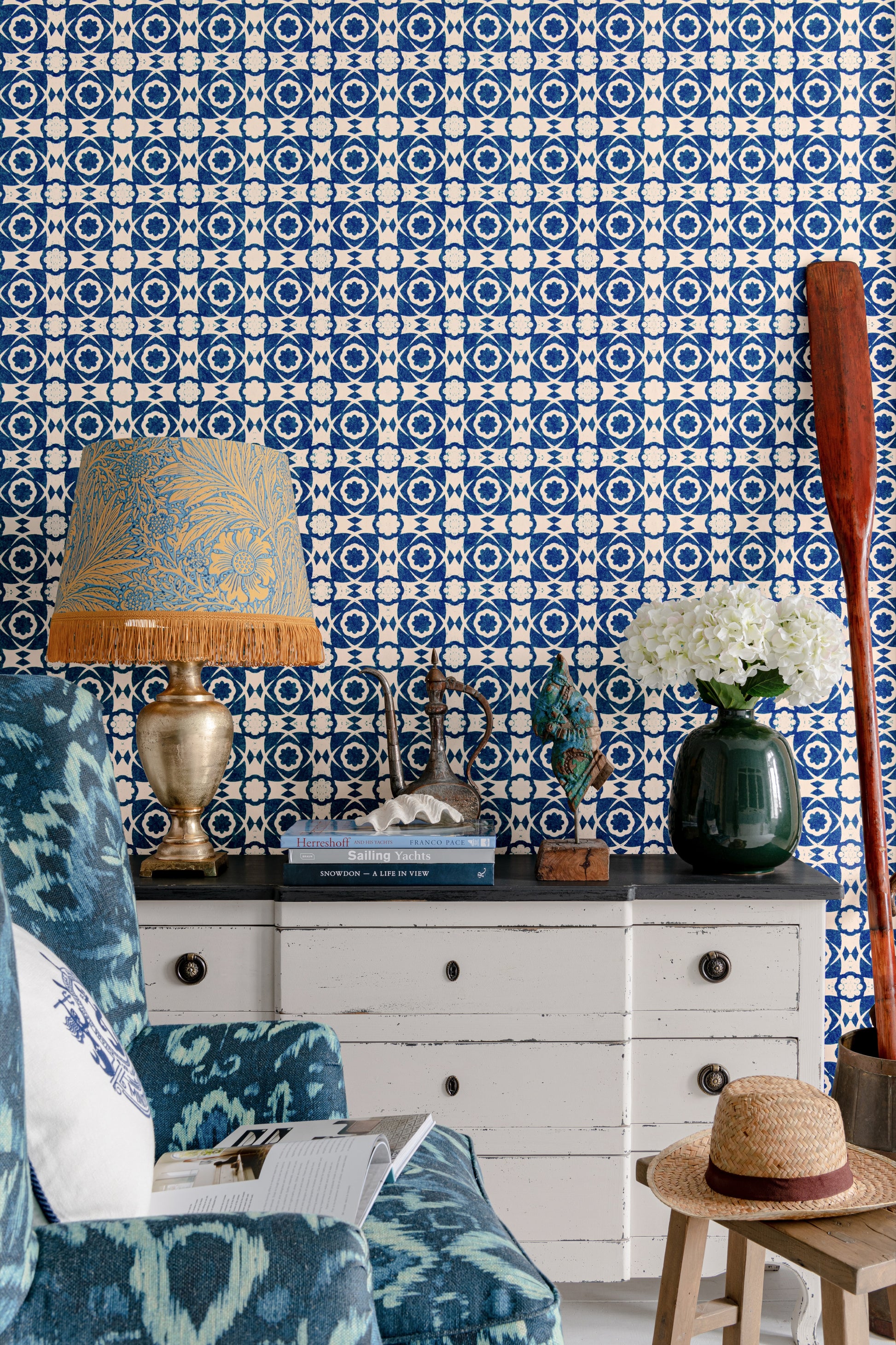 Aegean indigo tapet - life