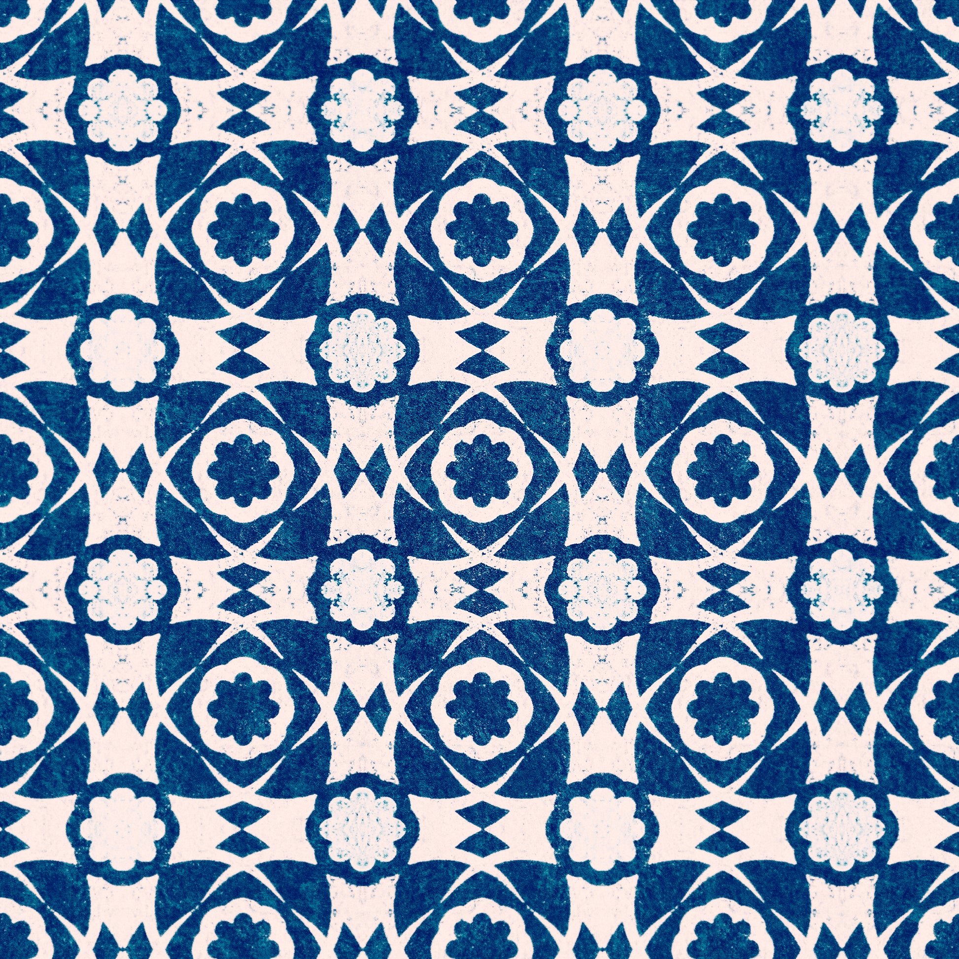 Aegean indigo tapet - front