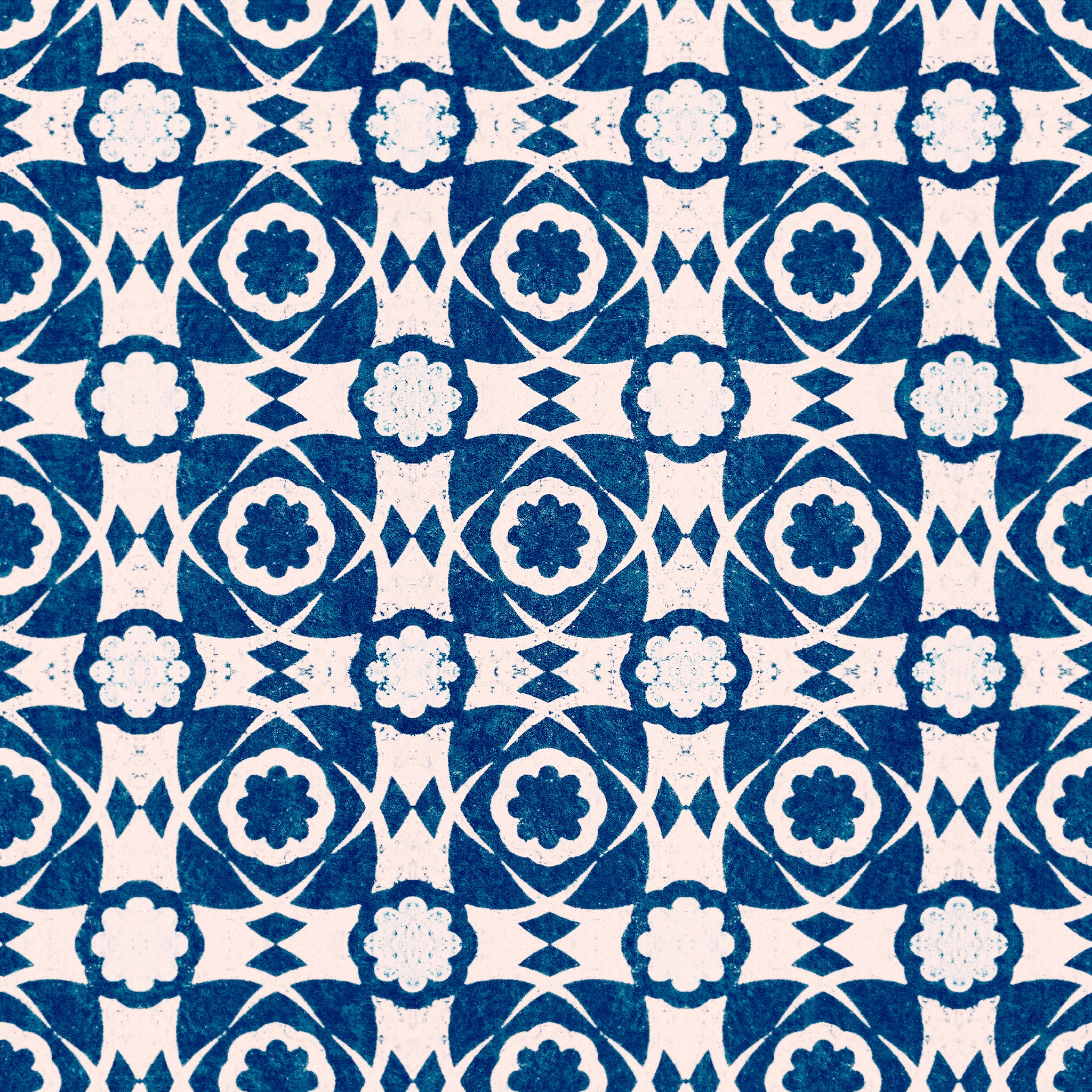 Aegean indigo tapet - front