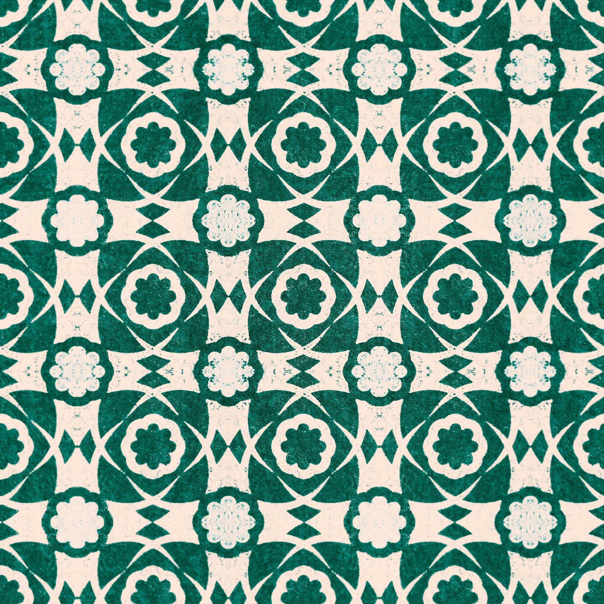 Aegean ultramarine green tapet - front