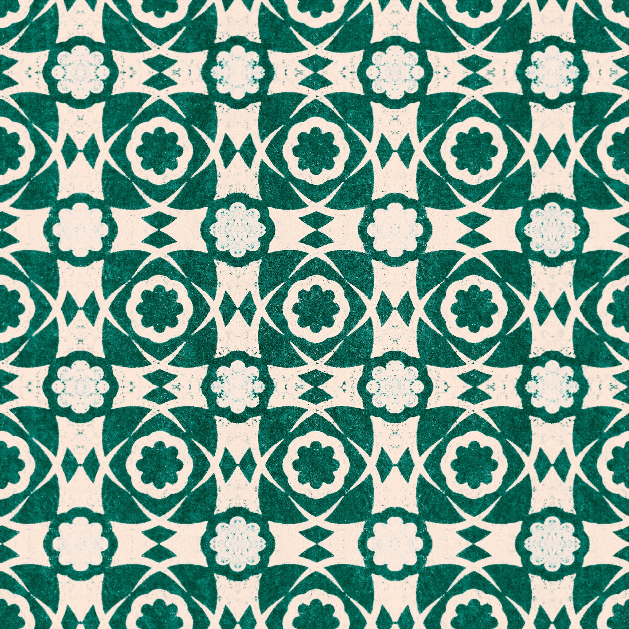 Aegean ultramarine green tapet - front