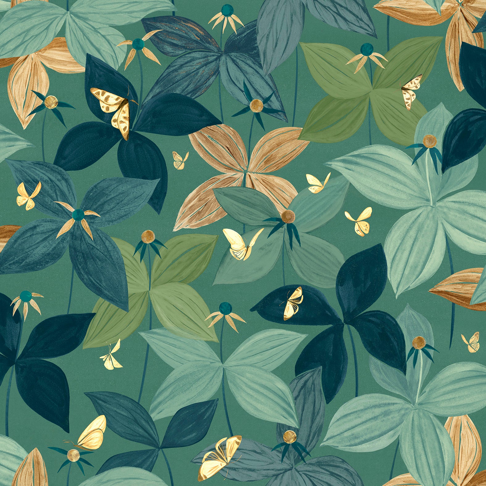 tapet Among butterflies 2 - flat