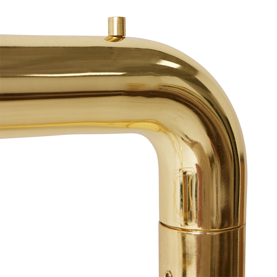 Chubby clothing rack brass - det