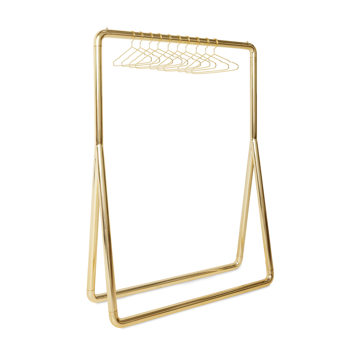 Chubby clothing rack brass - front