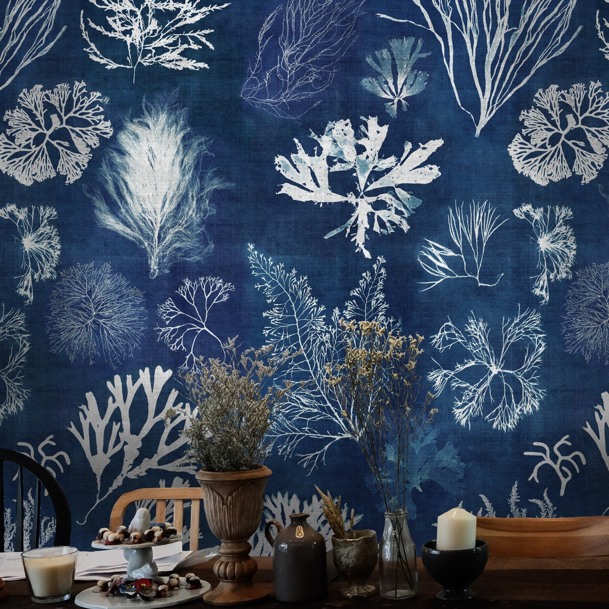 Algae navy  tapet - life