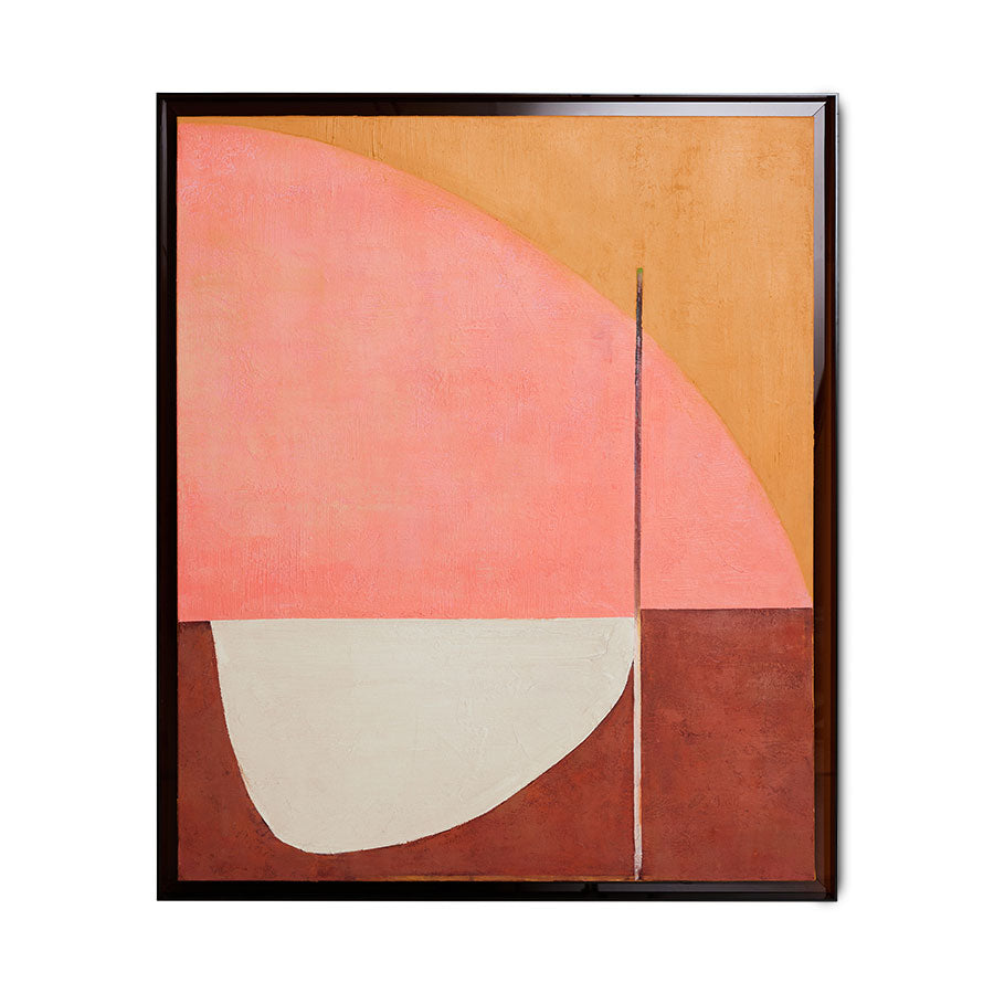 Framed artwork roseate hues - front