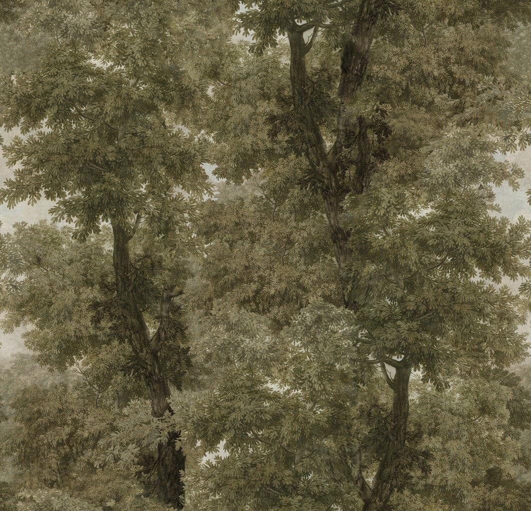 Branchy neutral tapet - front