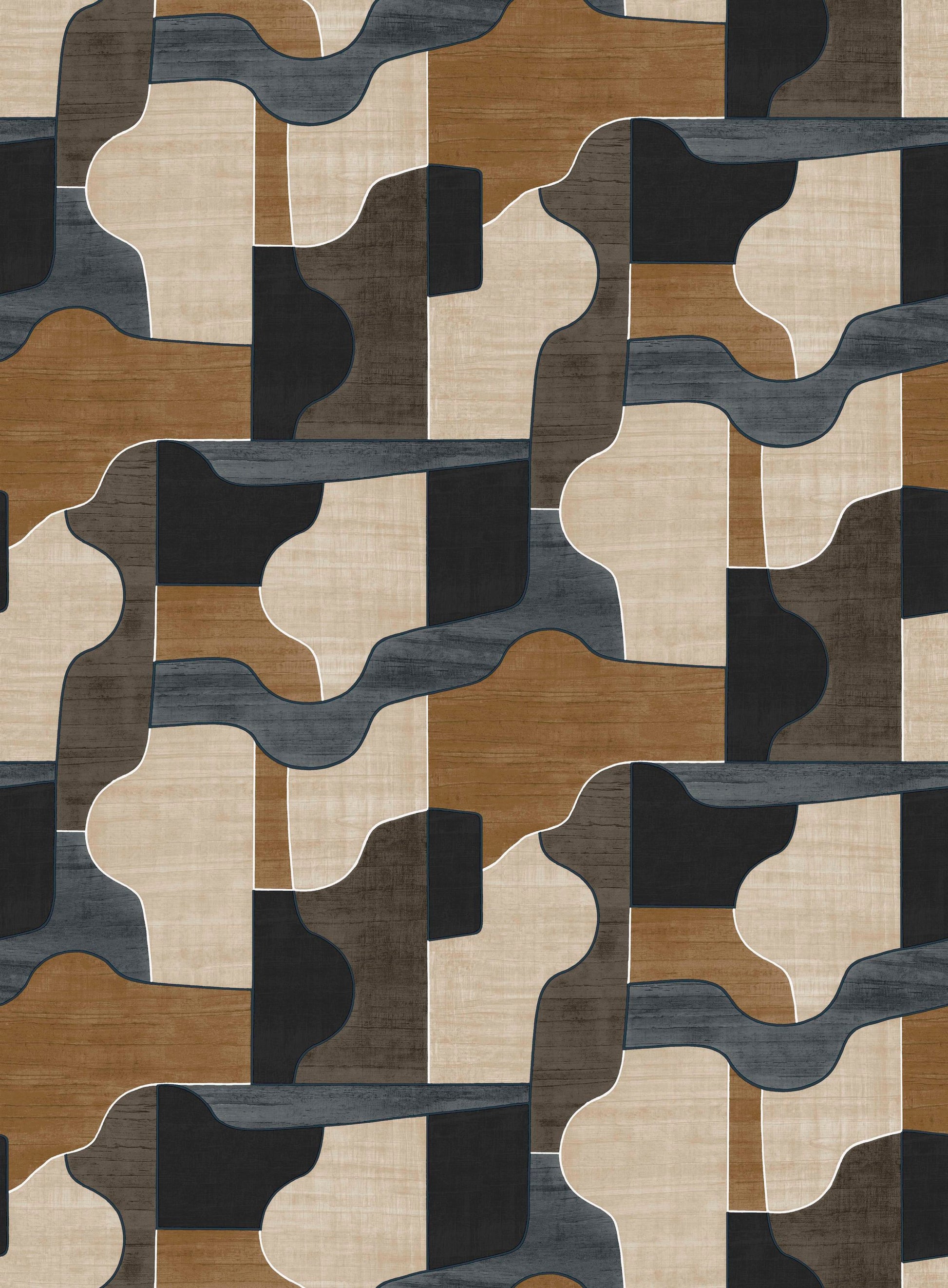 Modernismo Anthracite, Navy blue-flat