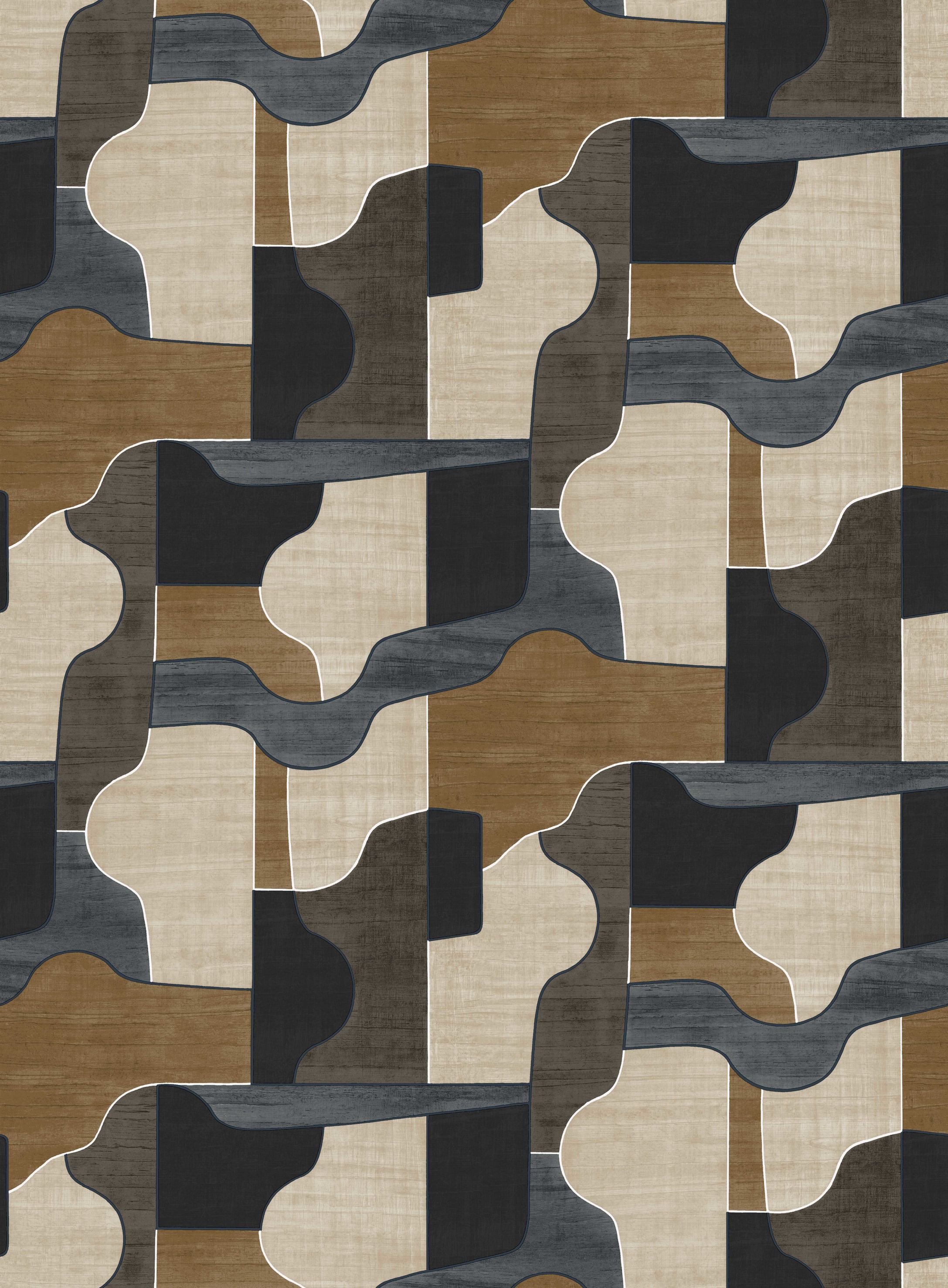 Modernismo Anthracite, Navy blue-flat