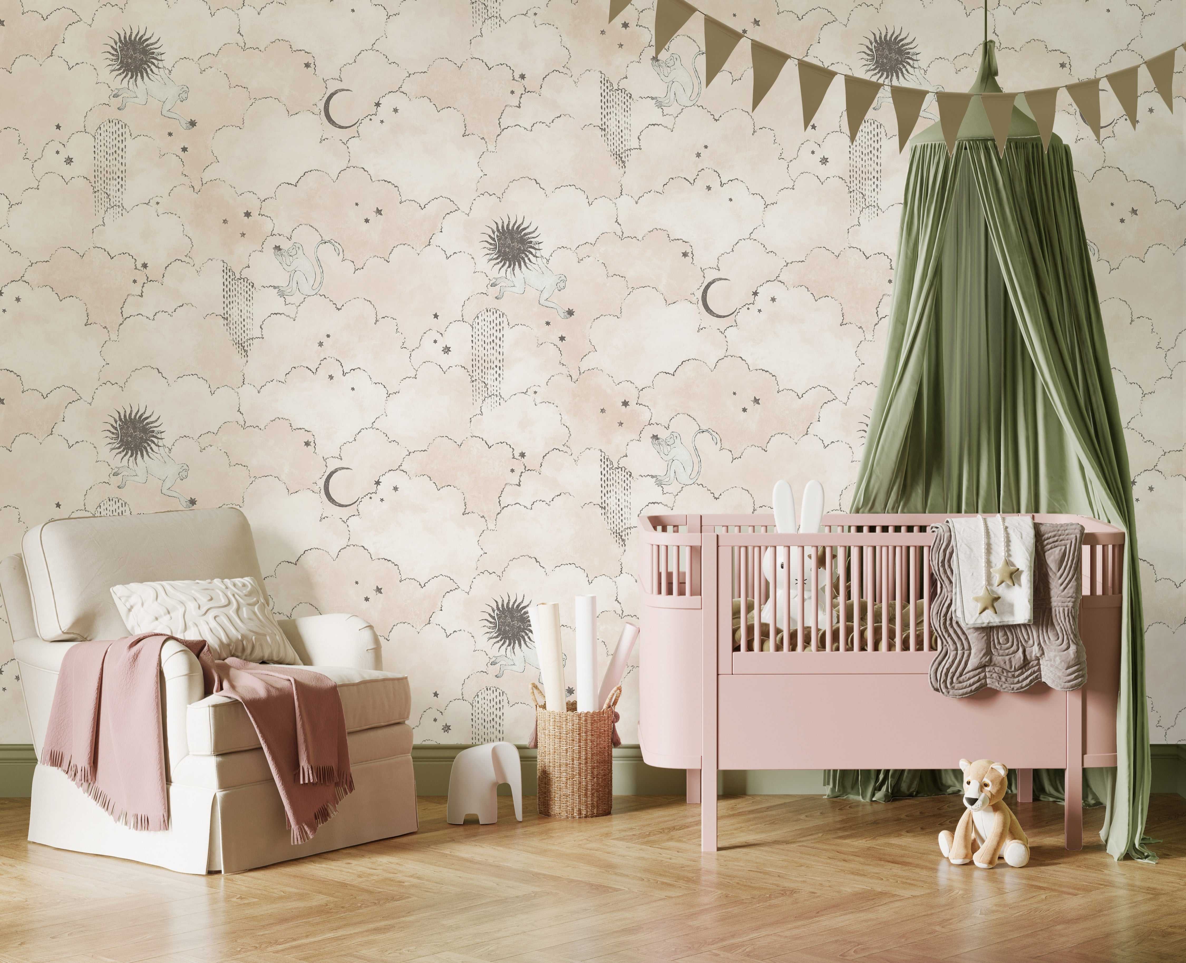 tapet Grand Stars & Monkeys 2 - life