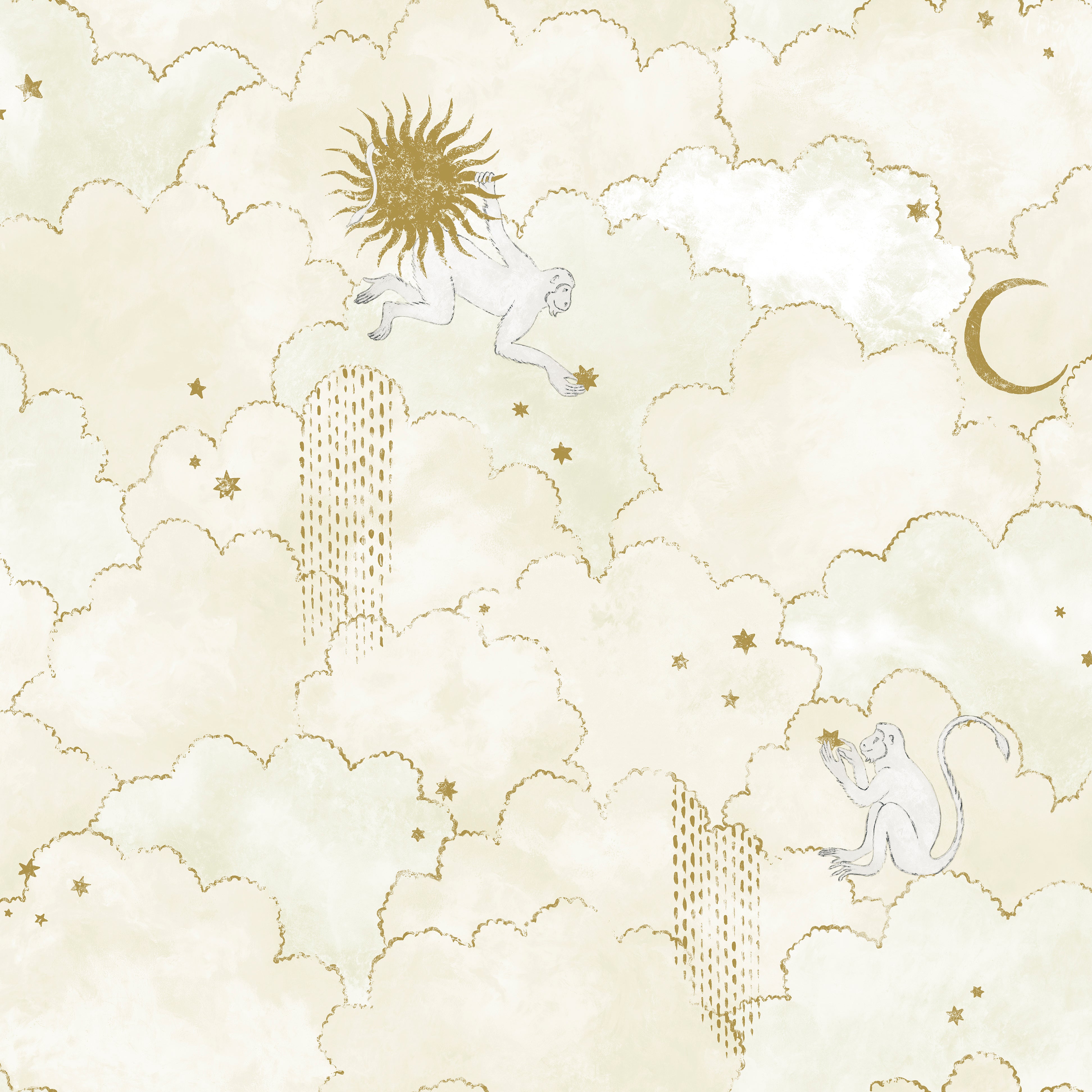 tapet Grand Stars & Monkeys 1 - flat