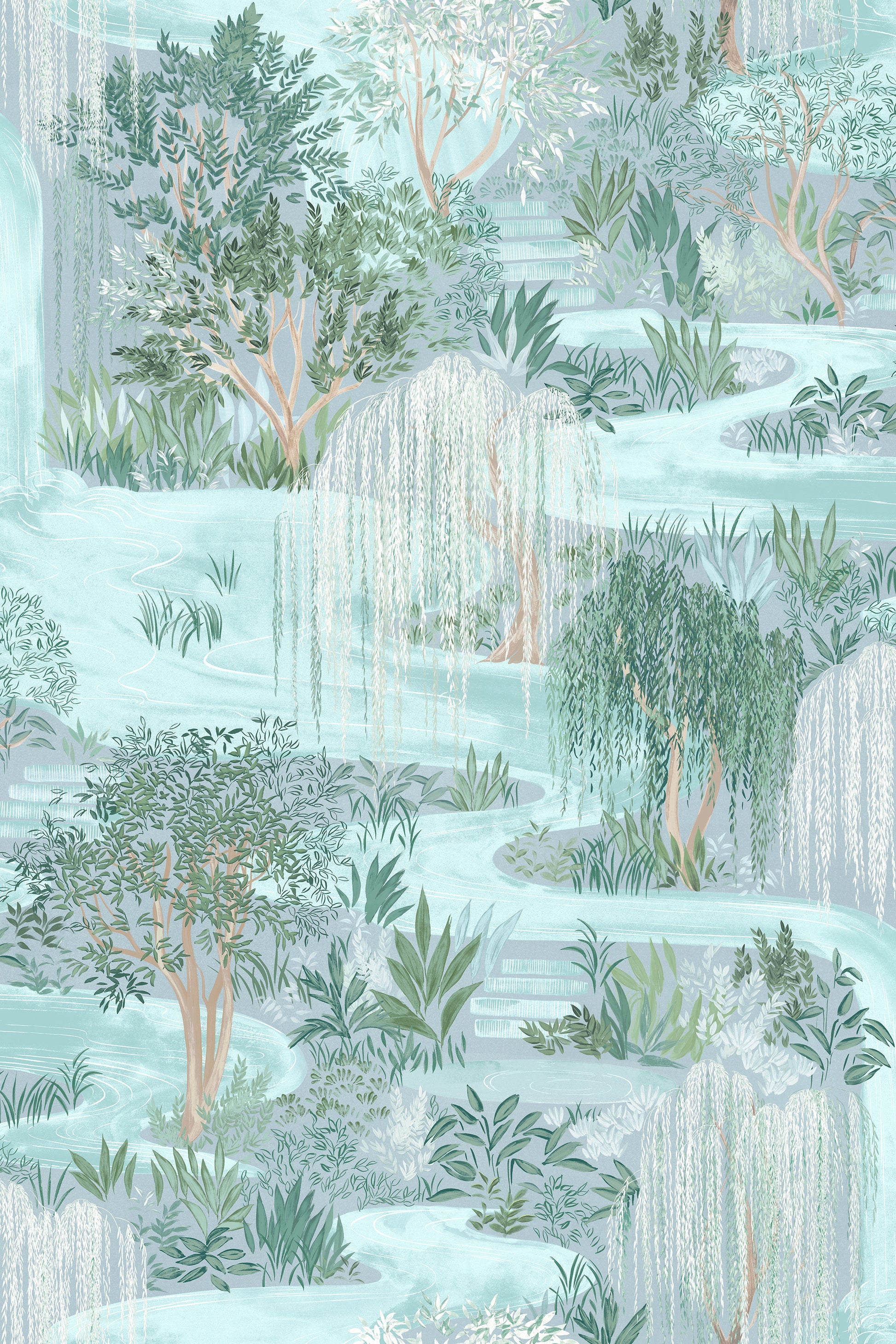 tapet Water Garden 2 - flat