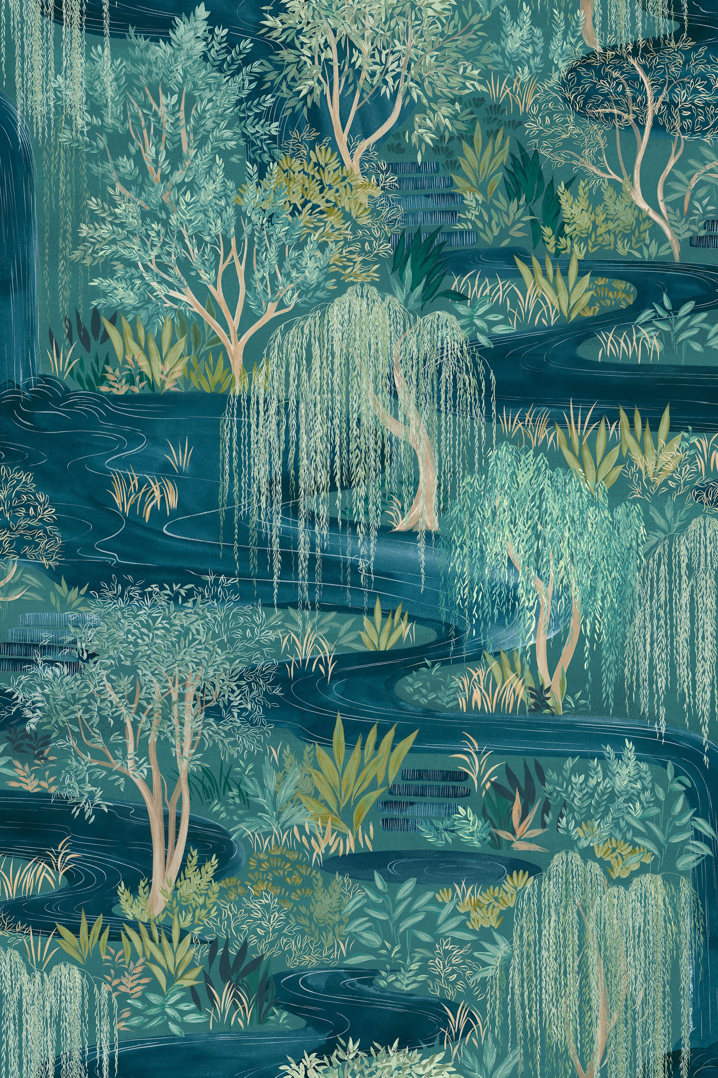 tapet Water Garden 4 - flat