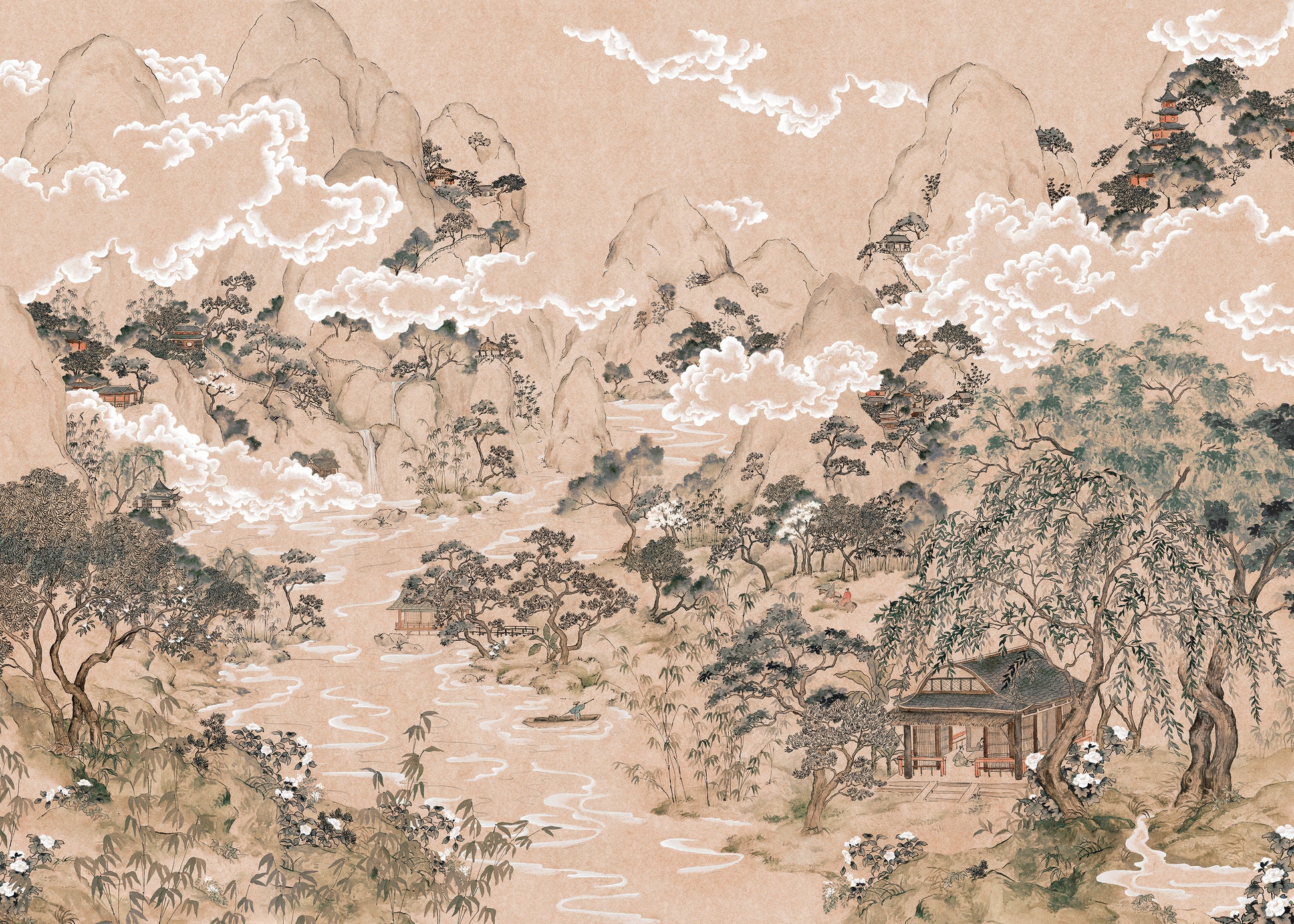 tapet dans les nuages - flat