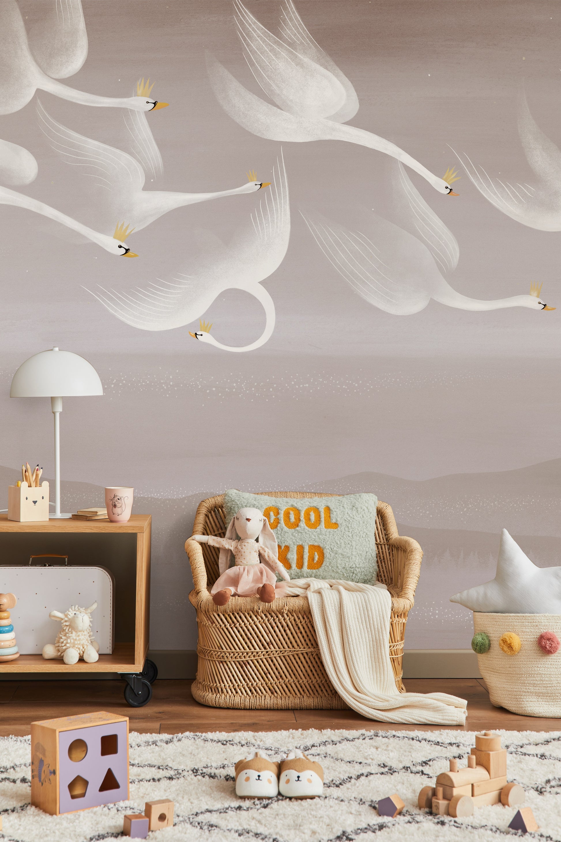 tapet Onze cygnes sauvages 2 - life
