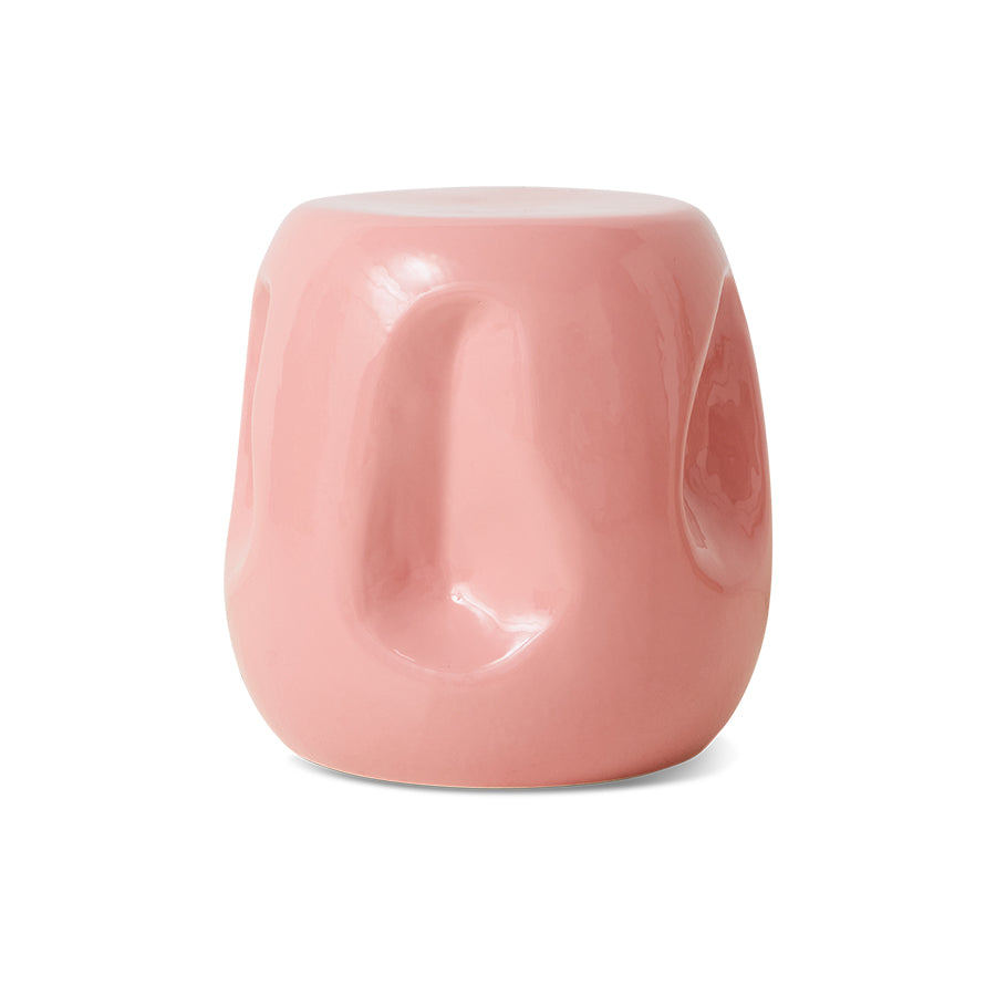 Currents ceramic side table coral - front