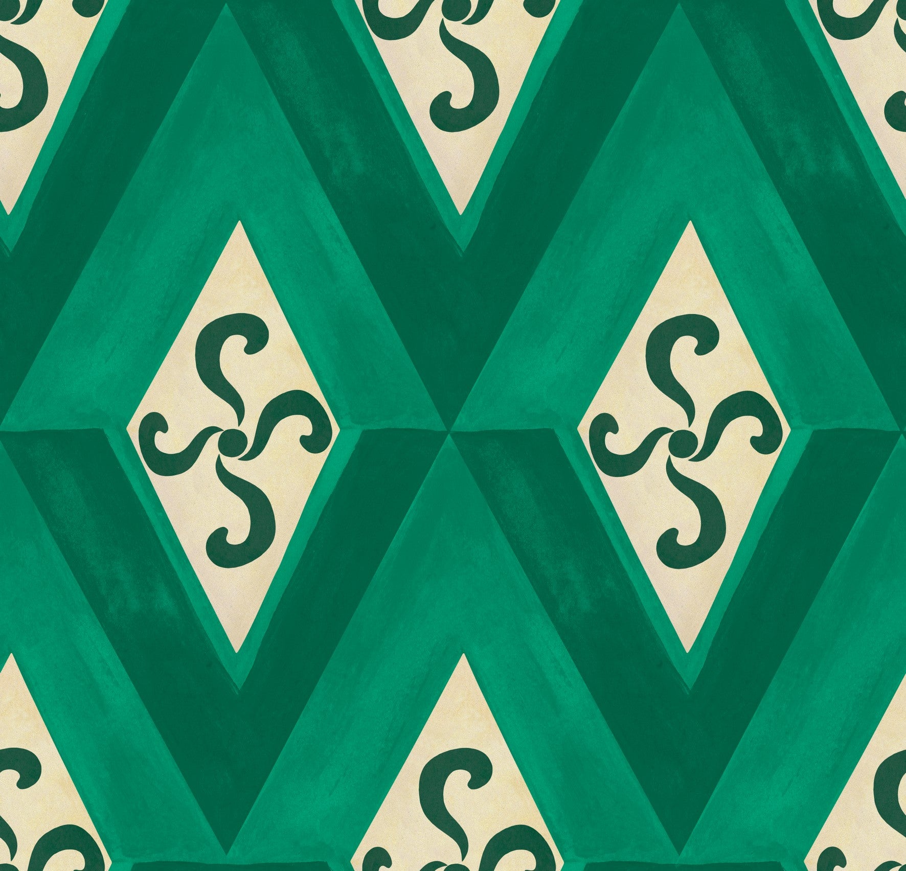 Girandola emerald tapet - front