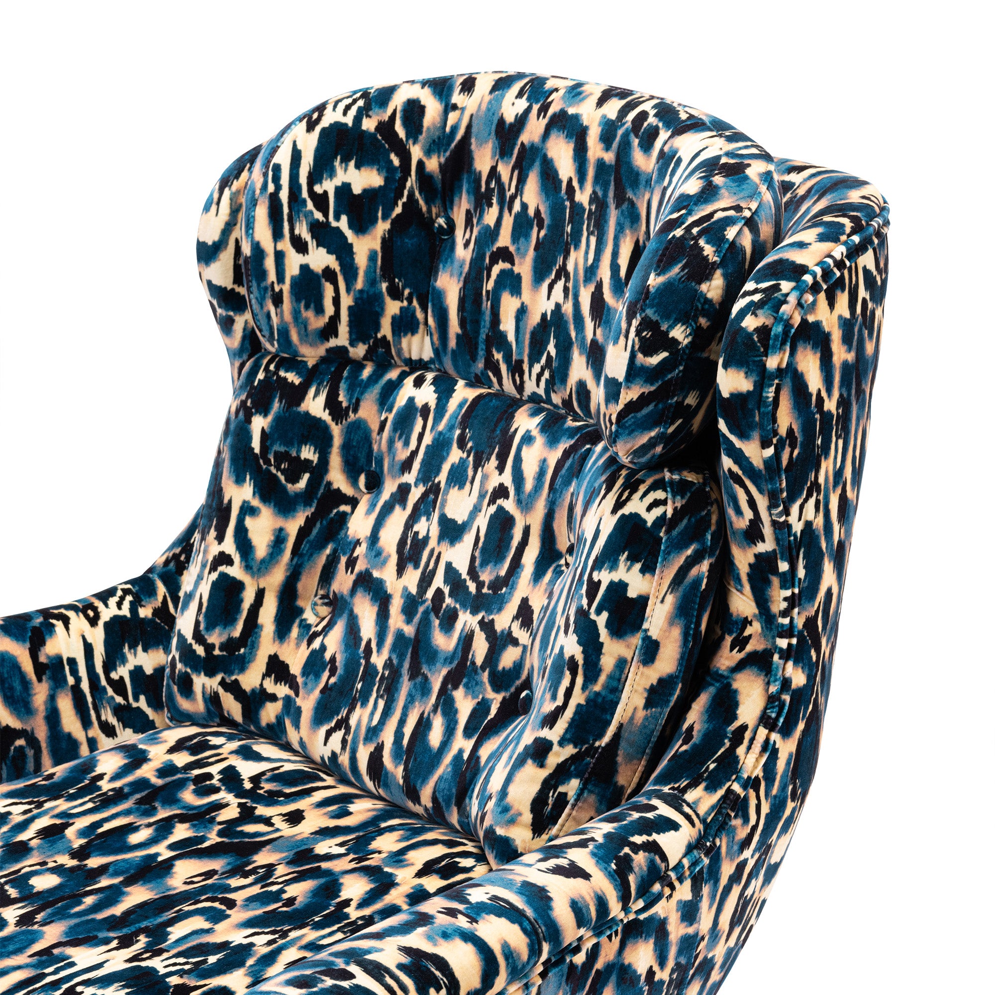 JOHN SWIVEL CHAIR - BLU SELVAGGIO VELVET