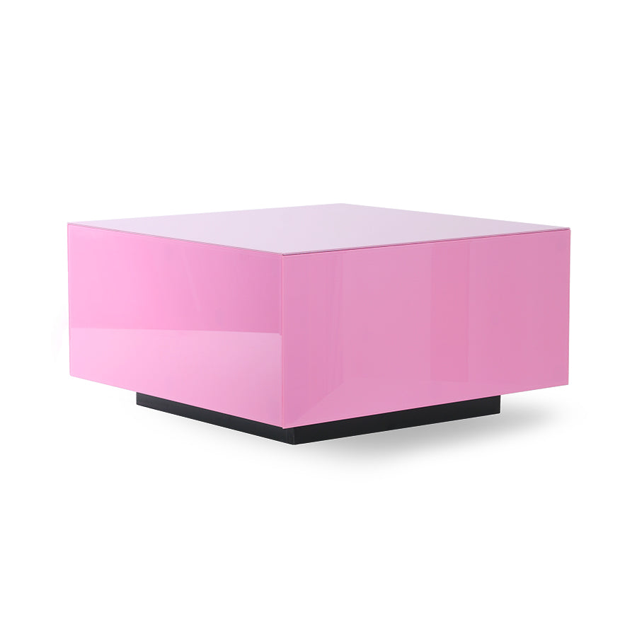 Mirror block table pink L - lat